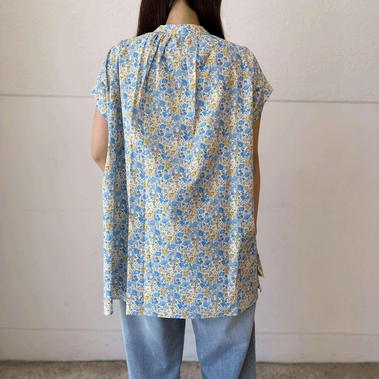 J．Sloane リバティピンタックフレンチスリーブブラウス - 画像4