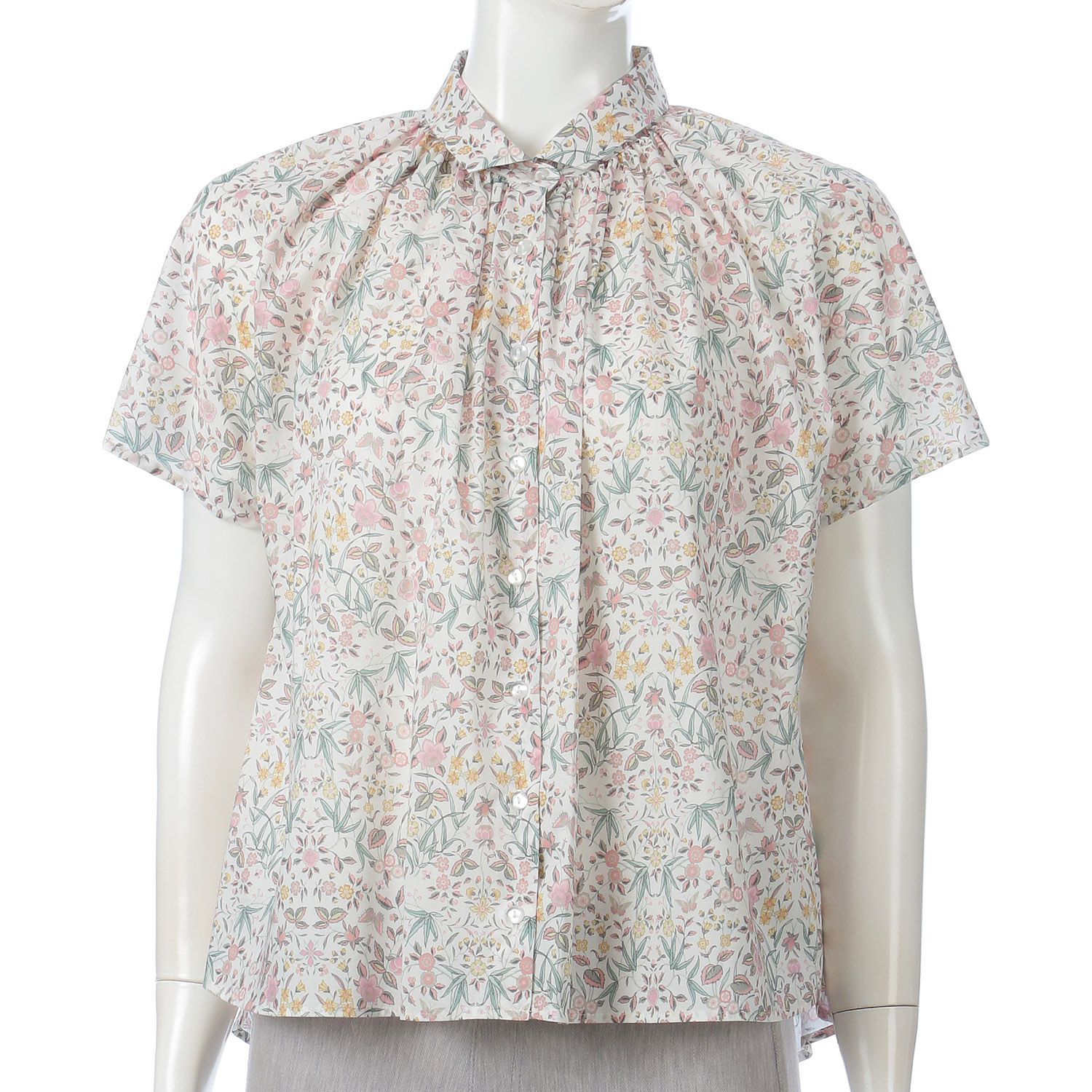 J．Sloane LIBERTY ギャザーカラーブラウス - 画像1