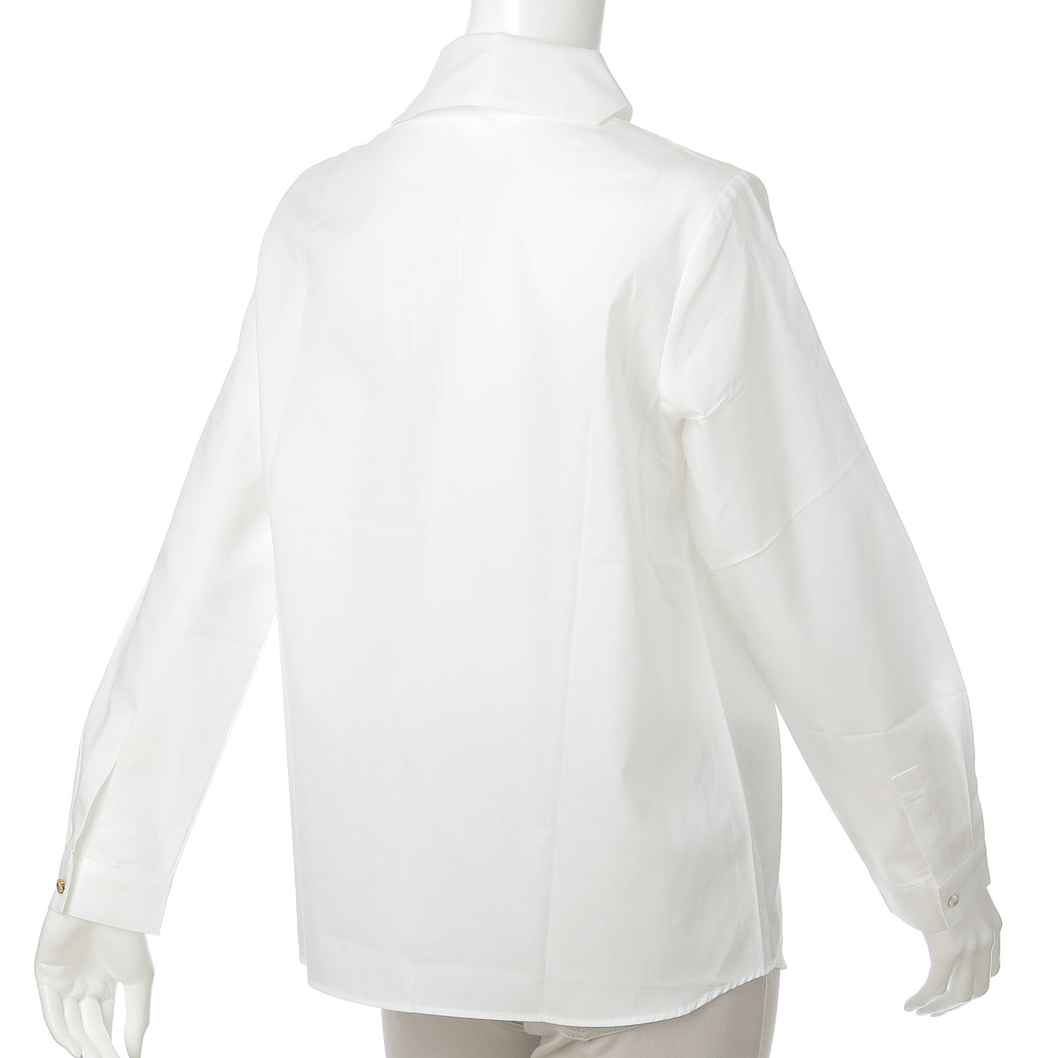 Parkes セーラーカラーLIBERTYくるみ釦シャツ - 画像2