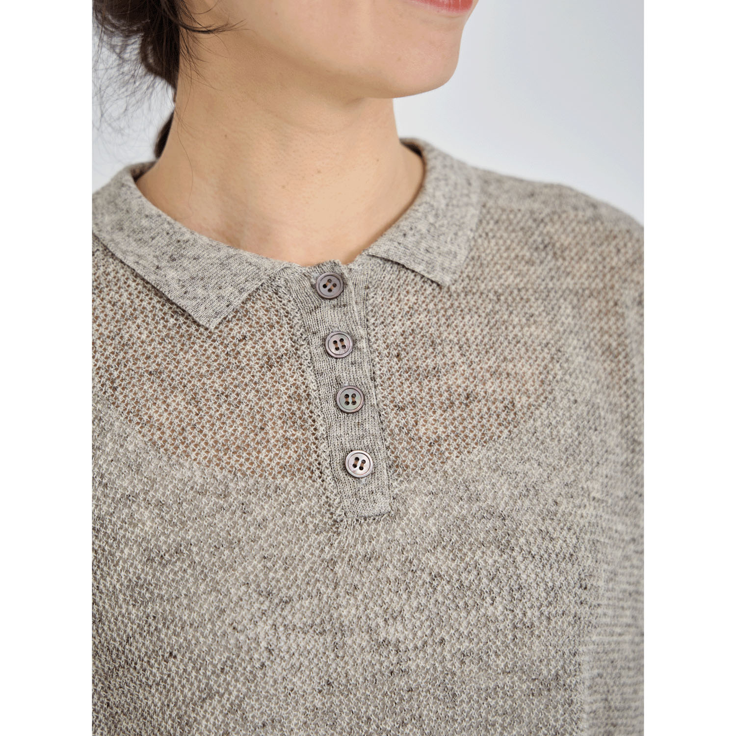 YURK geniet van 鹿の子編みPOLO - 画像4