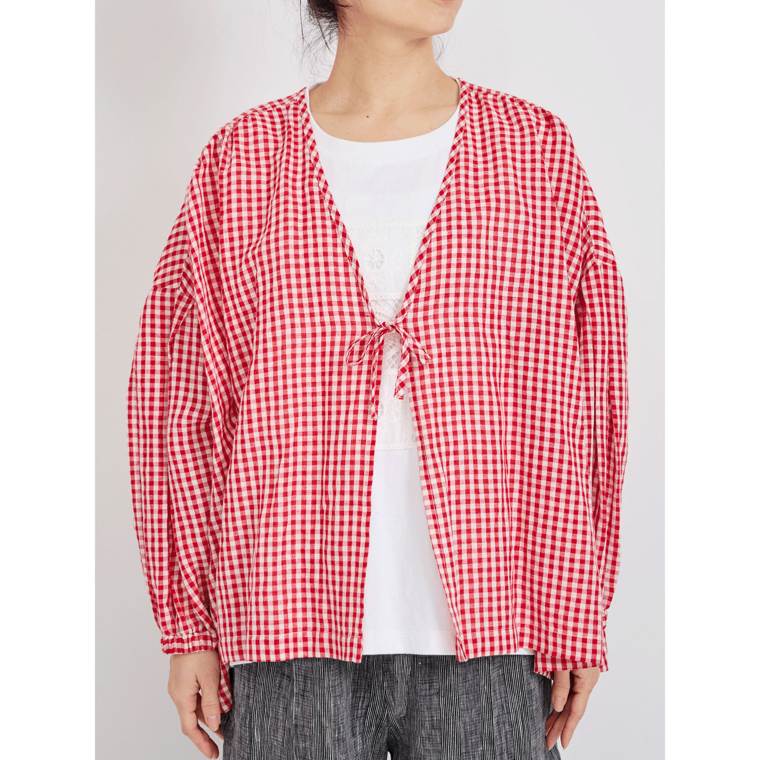 YURK geniet van リボンカーディガン - 画像2