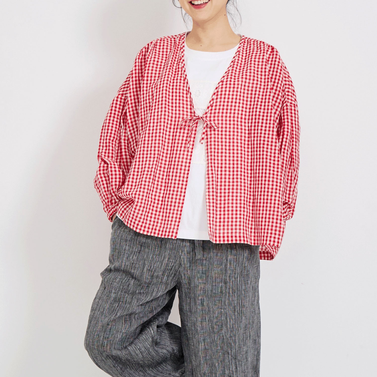 YURK geniet van リボンカーディガン