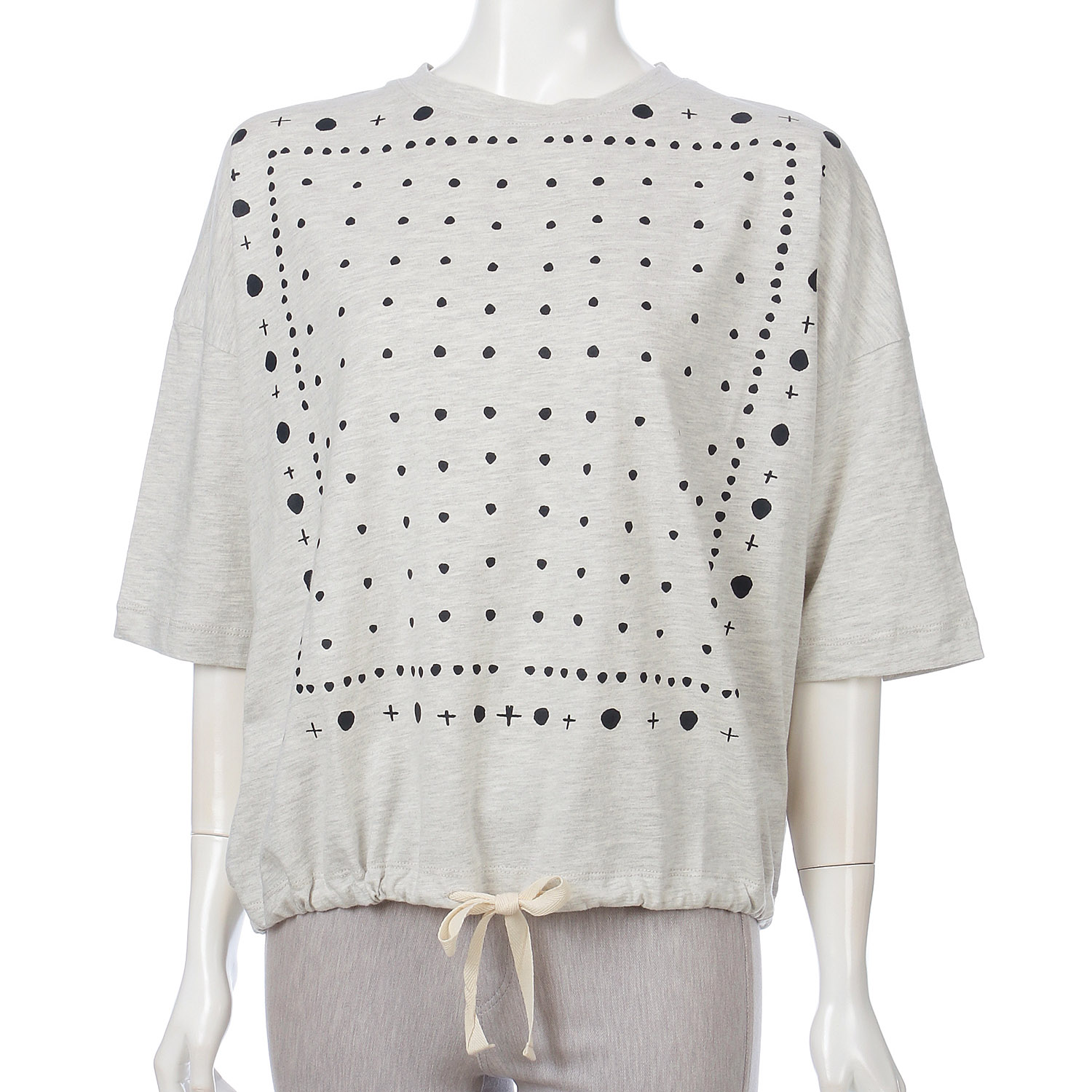 YURK geniet van バンダナ風プリントT