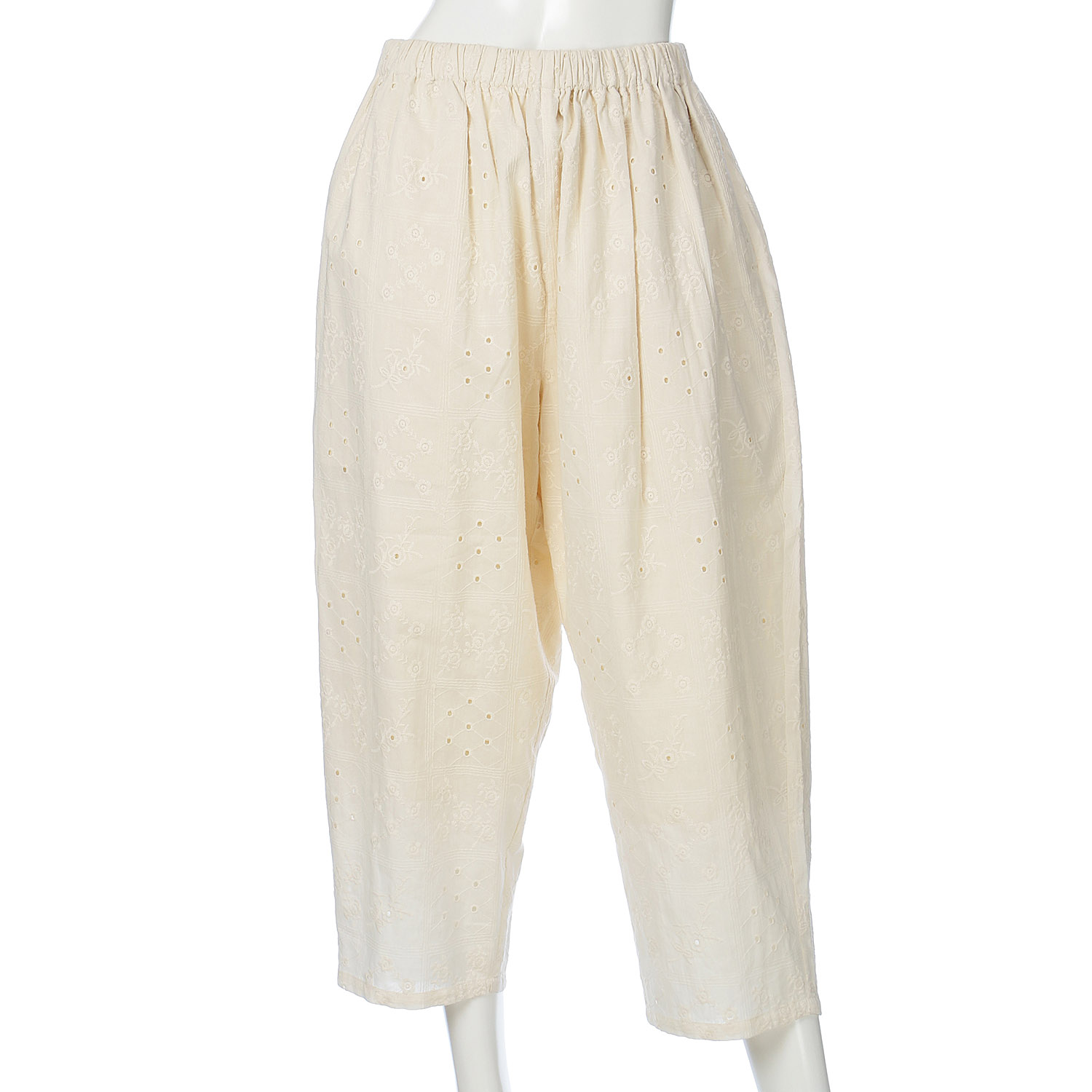 YURK geniet van パッチワーク刺繍ユルっとパンツ - 画像1