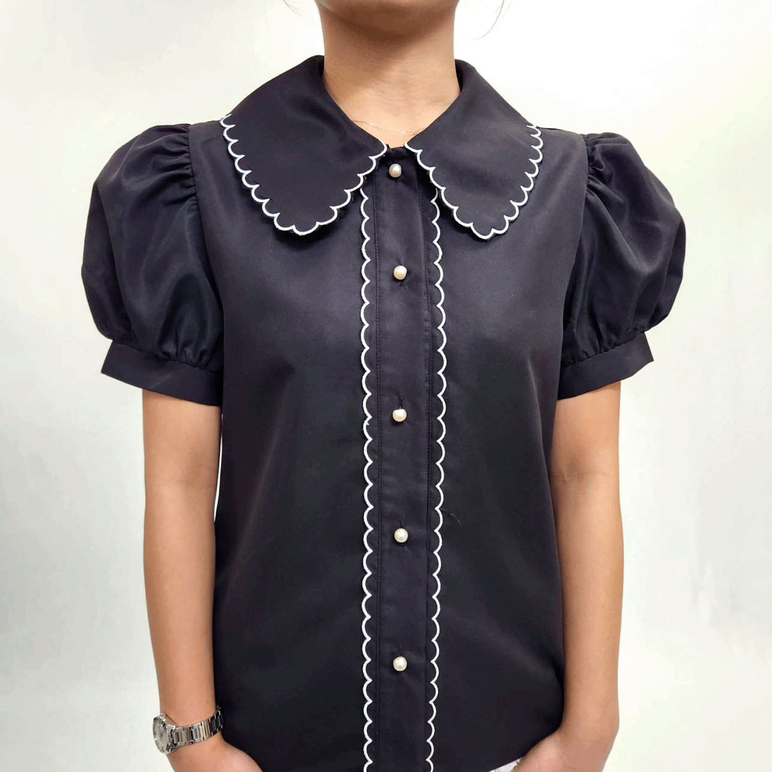 スカラップデザインブラウス - 画像11