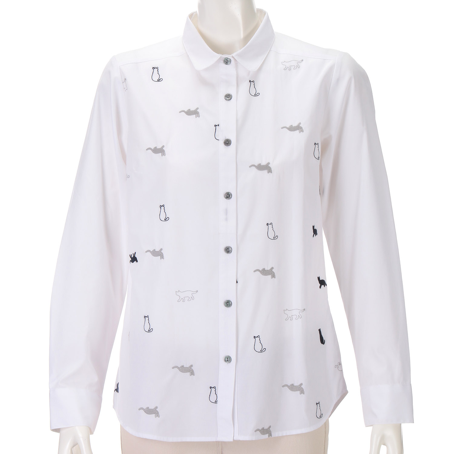 ネコ刺繍ブラウス - 画像2