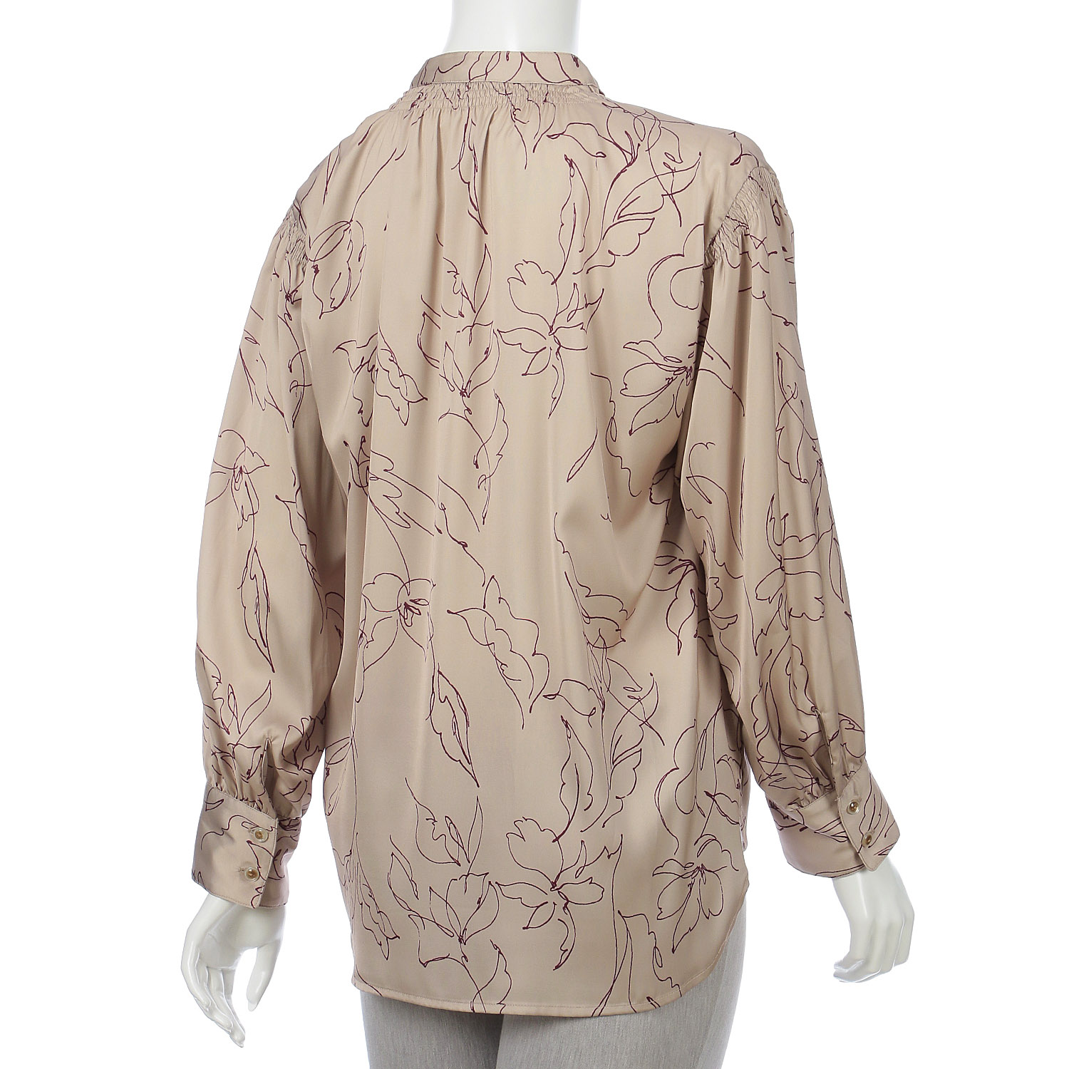 曲線柄プリントブラウス - 画像5