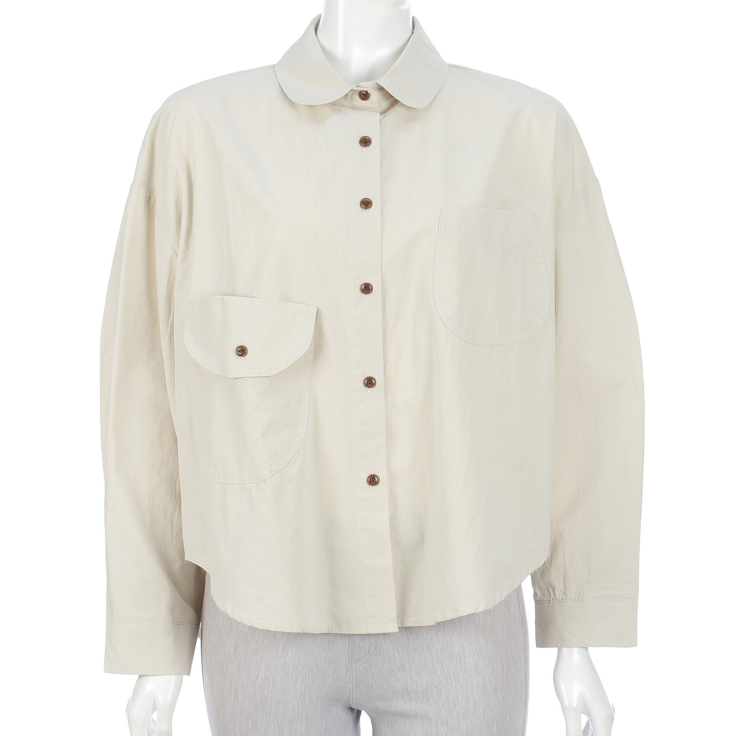 MAKITO 丸襟デザインポケットブラウス