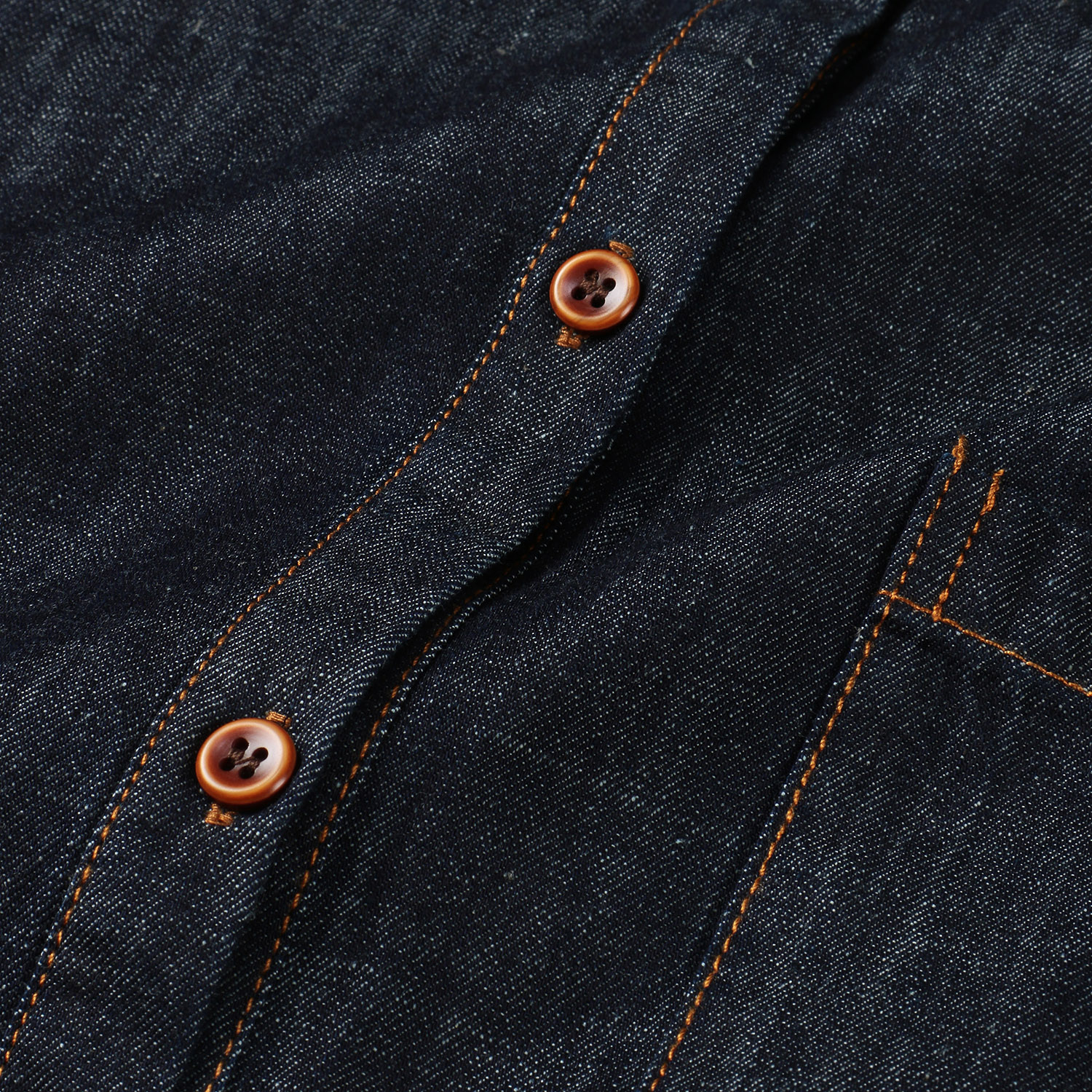 MAKITO ノーカラーデニムルーズシルエットブラウス - 画像4