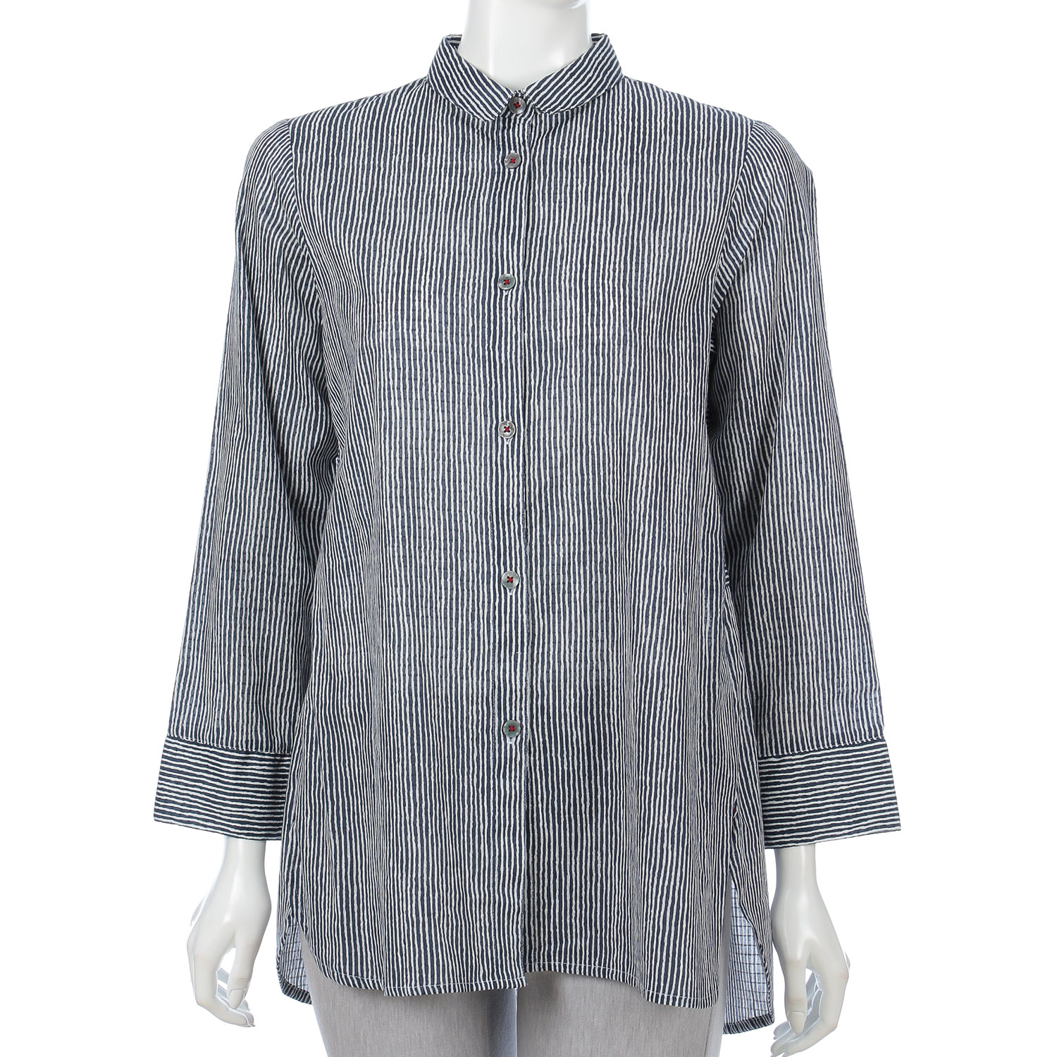 よろけストライプブラウス - 画像2