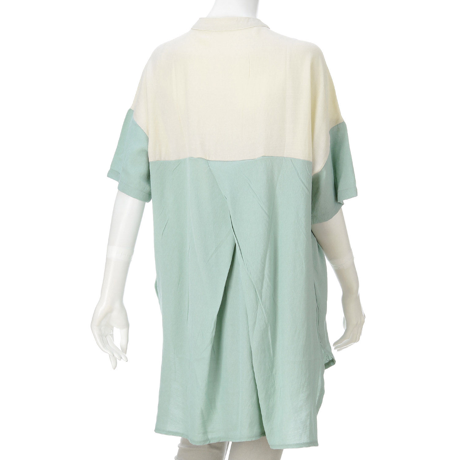 my life 切替配色チュニックシャツ - 画像9