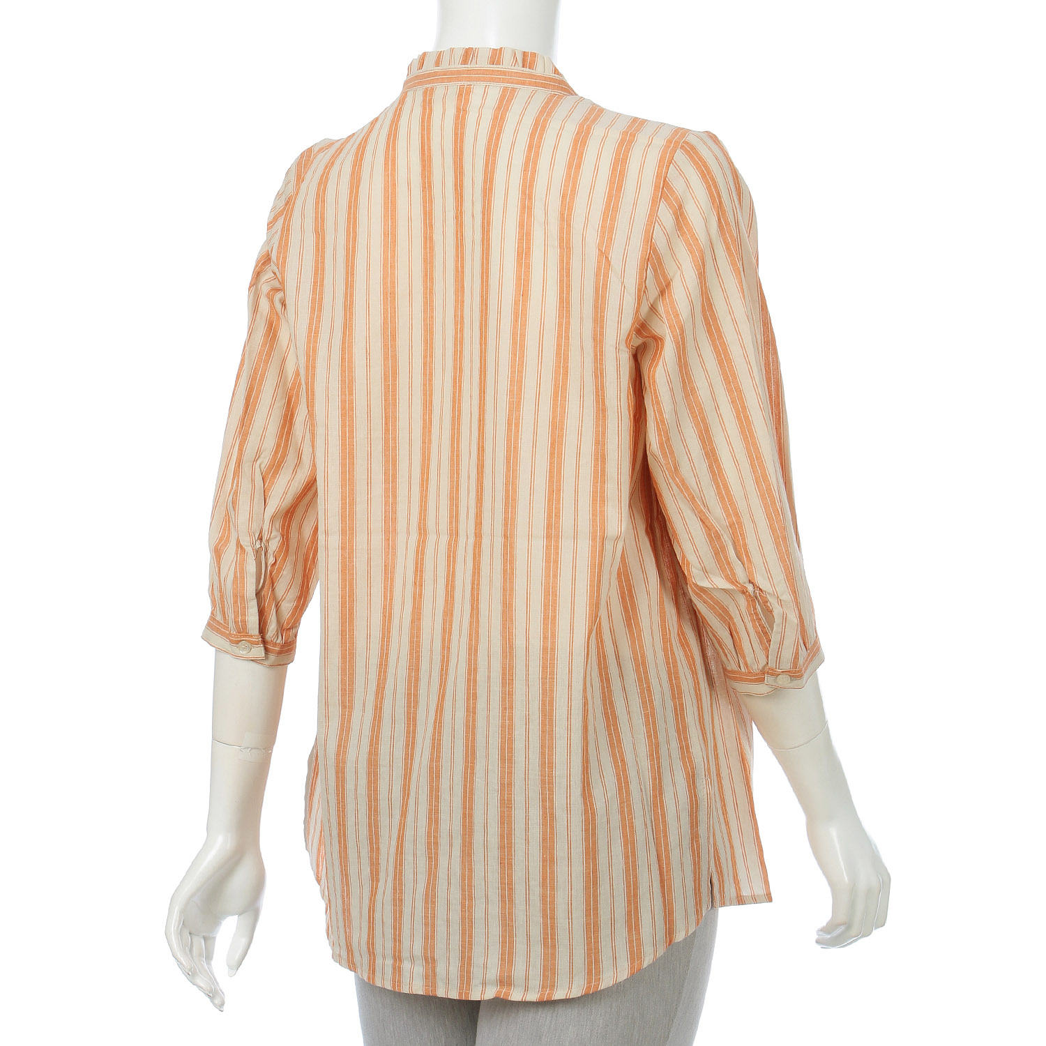 ストライプフリルネックシャツ - 画像5