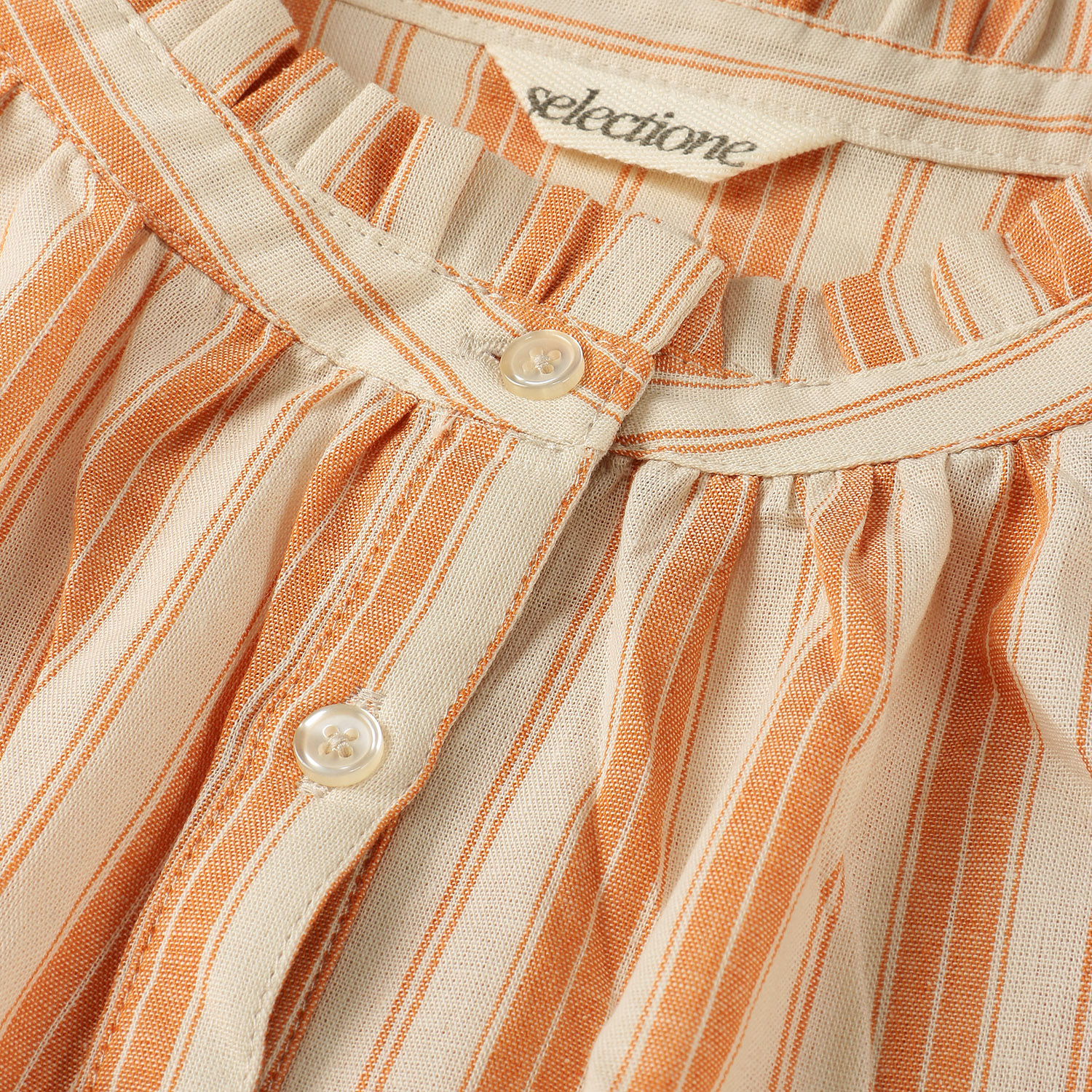 ストライプフリルネックシャツ - 画像6