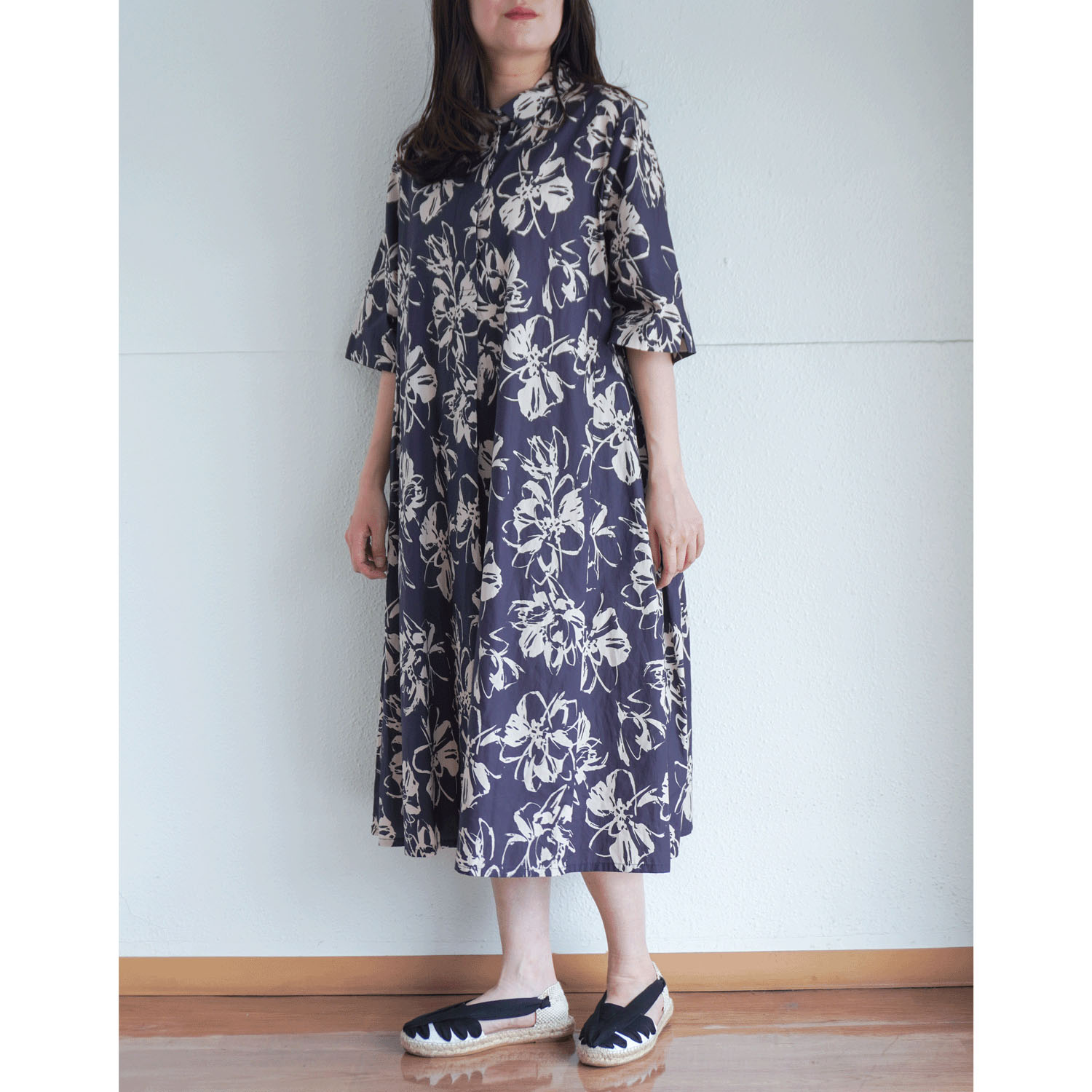 40ブロードインクジェットプリントワンピース - 画像2