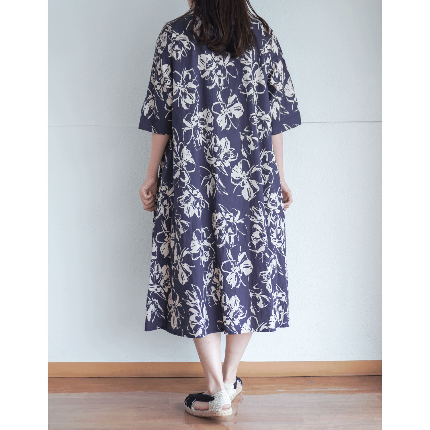 40ブロードインクジェットプリントワンピース - 画像3