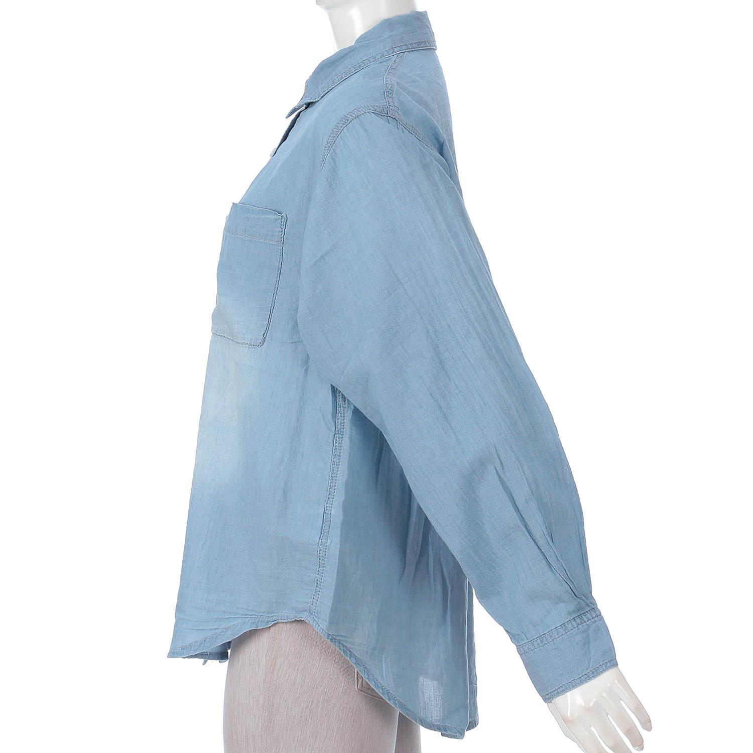 シアーデニム胸両ポケシャツ - 画像19