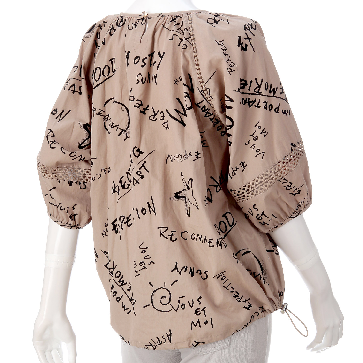 英字プリントブラウス - 画像5