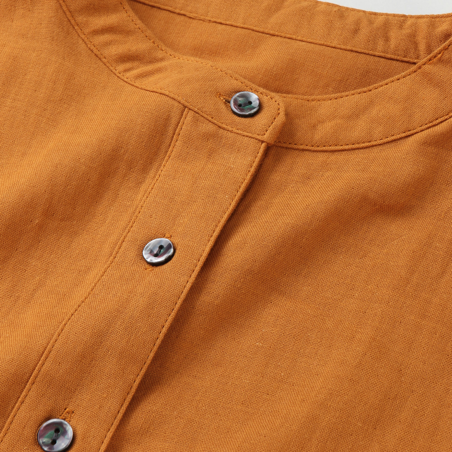 ガーゼバンドカラーブラウス - 画像5