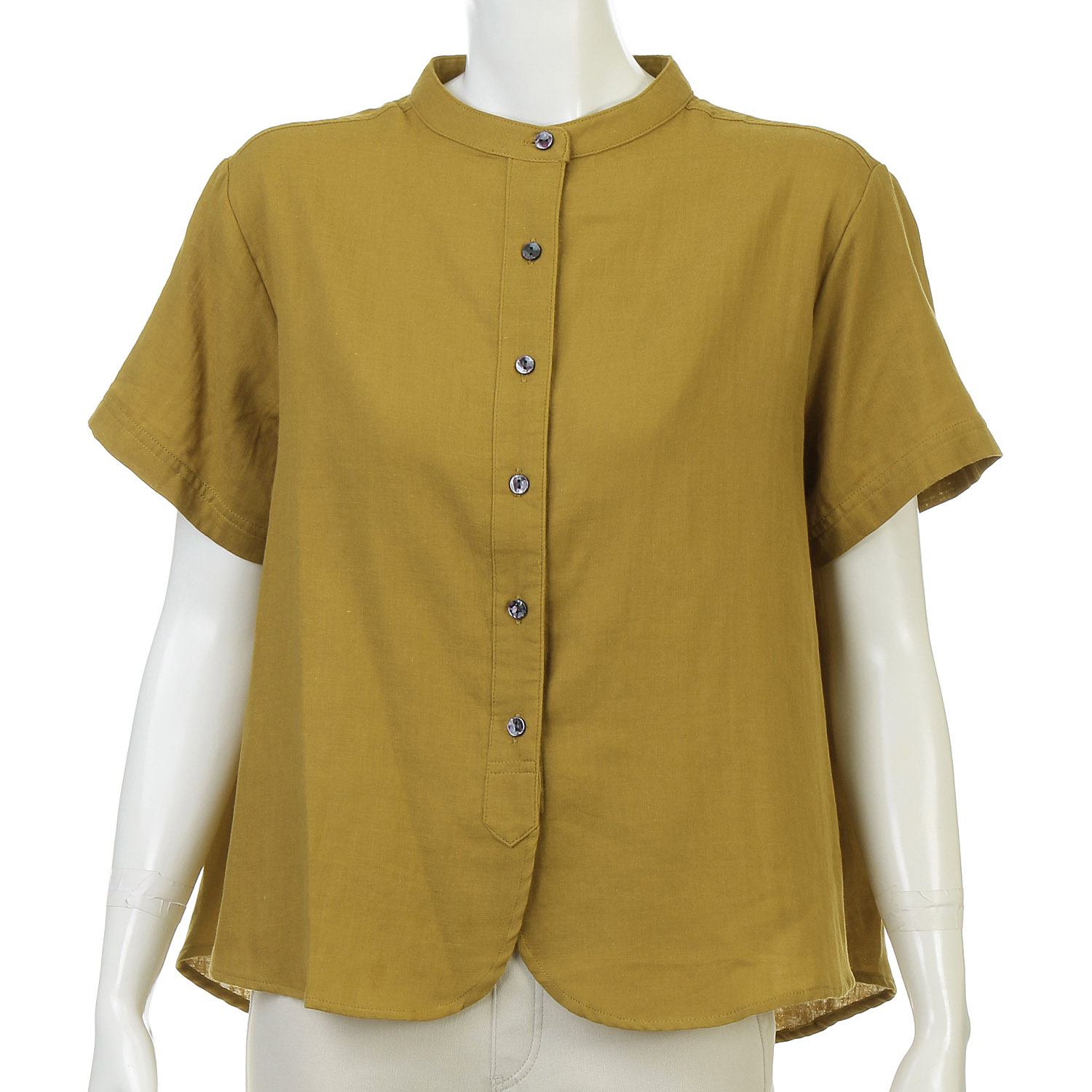 ガーゼバンドカラーブラウス - 画像6