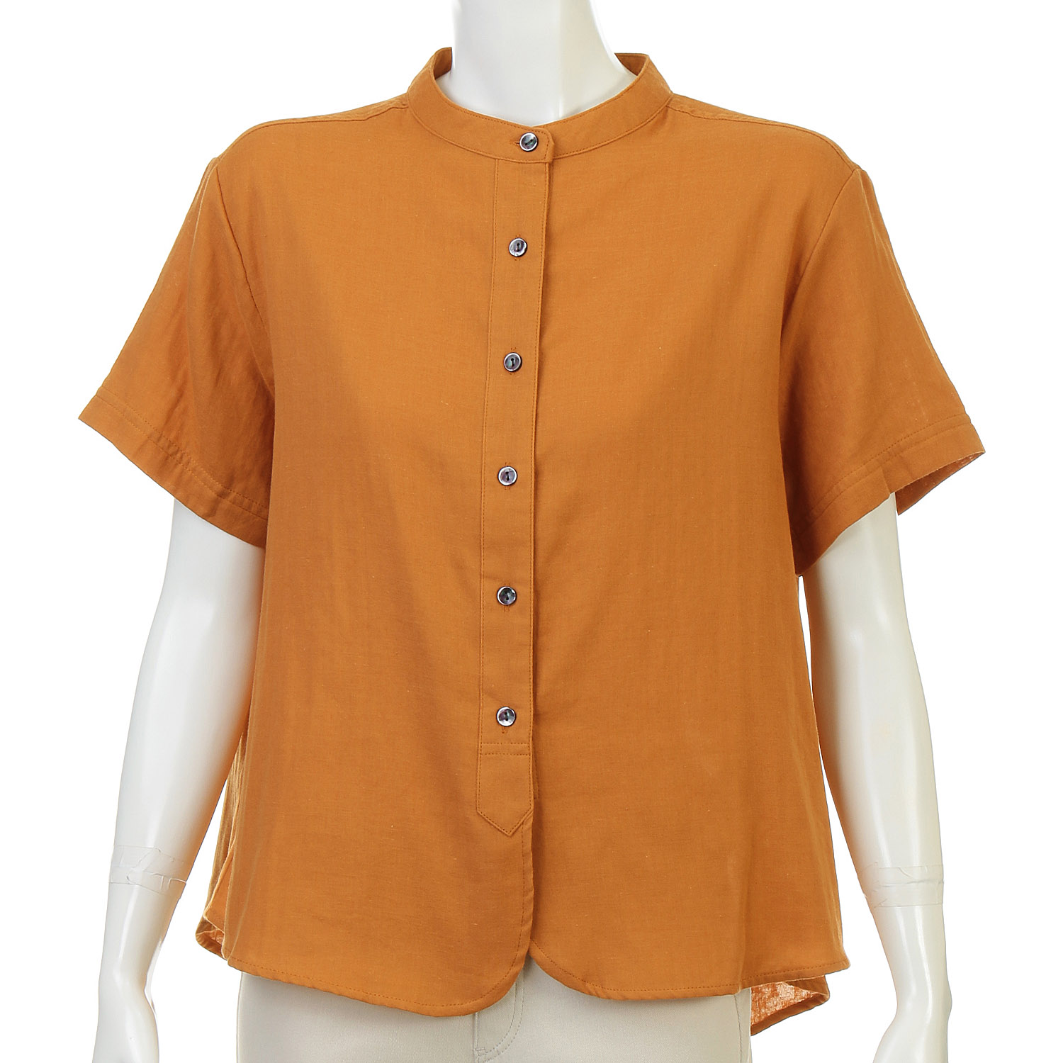 ガーゼバンドカラーブラウス