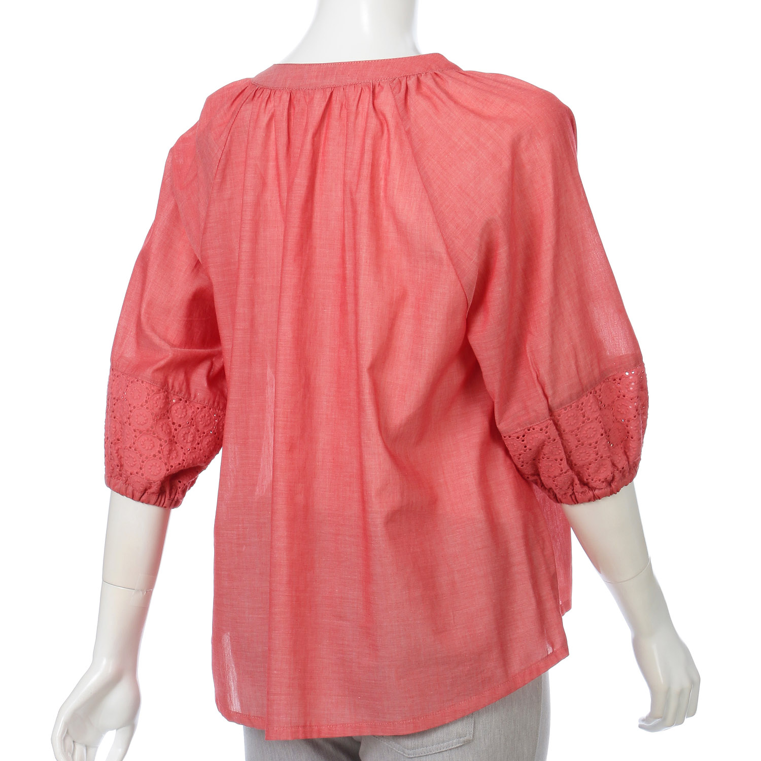 ダンガリーレース切替ブラウス - 画像3