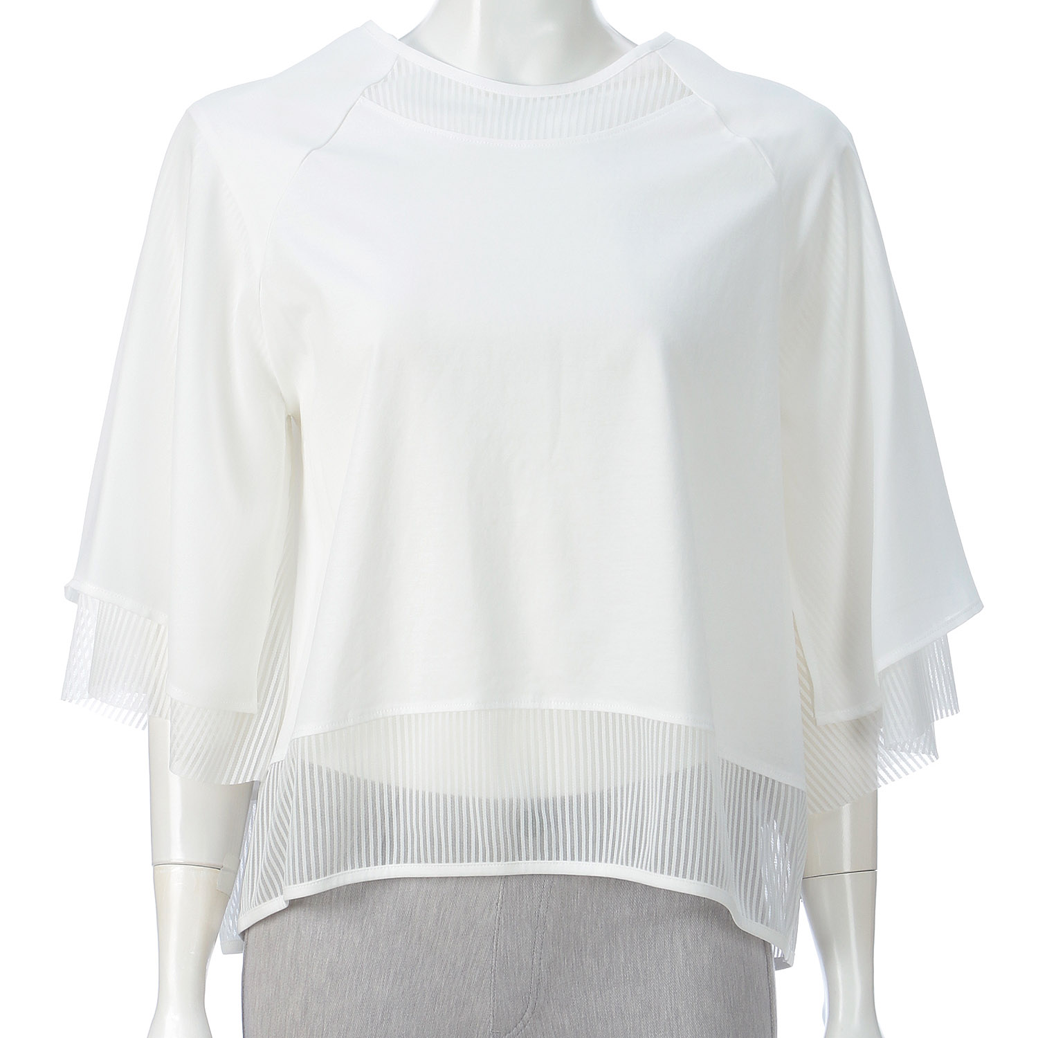 布帛ベルスリーブシャツ - 画像2