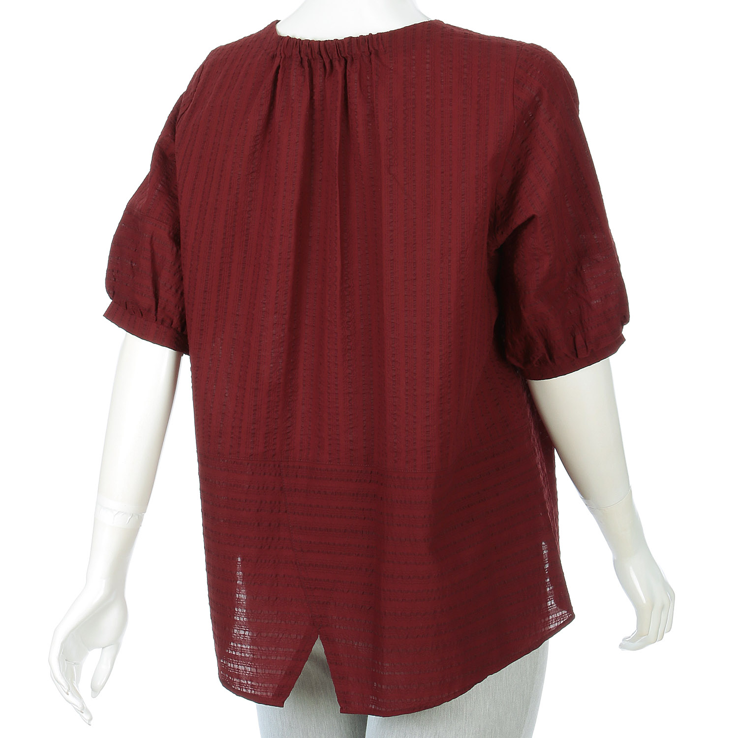 綿リップルシャドーボーダーチュニック - 画像5