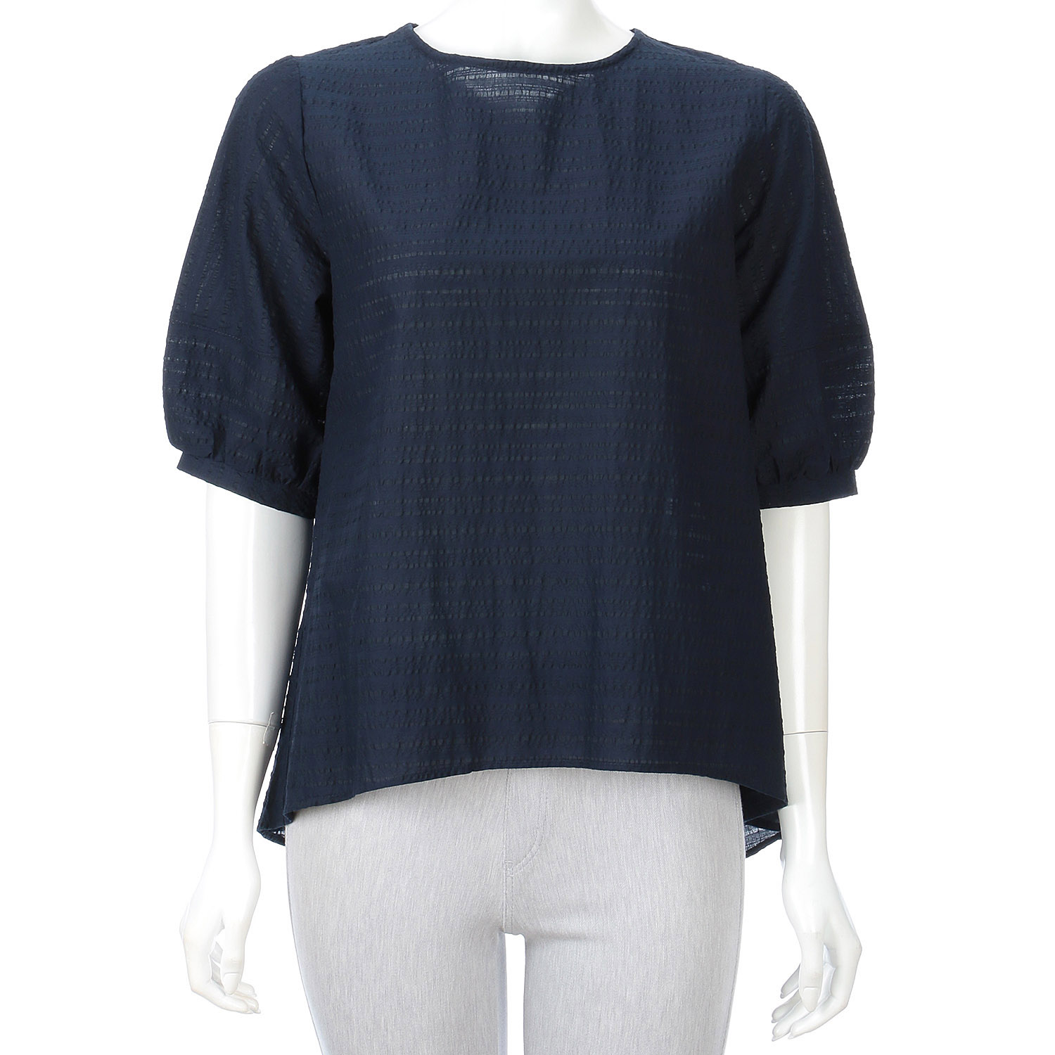 綿リップルシャドーボーダーチュニック - 画像7