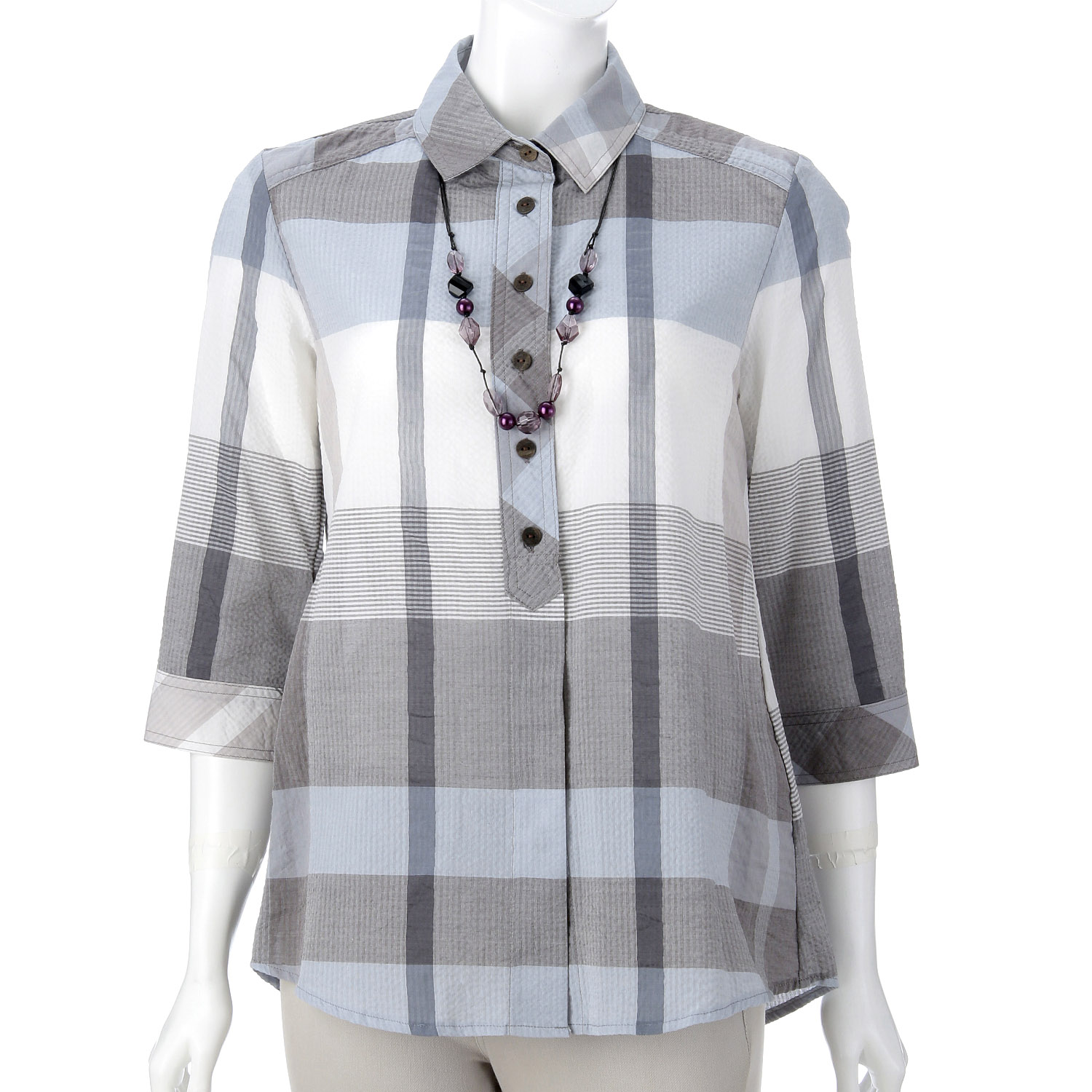 UVパネル柄ネックレス付チュニック - 画像3