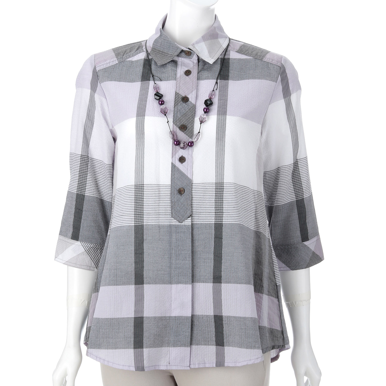 UVパネル柄ネックレス付チュニック - 画像4