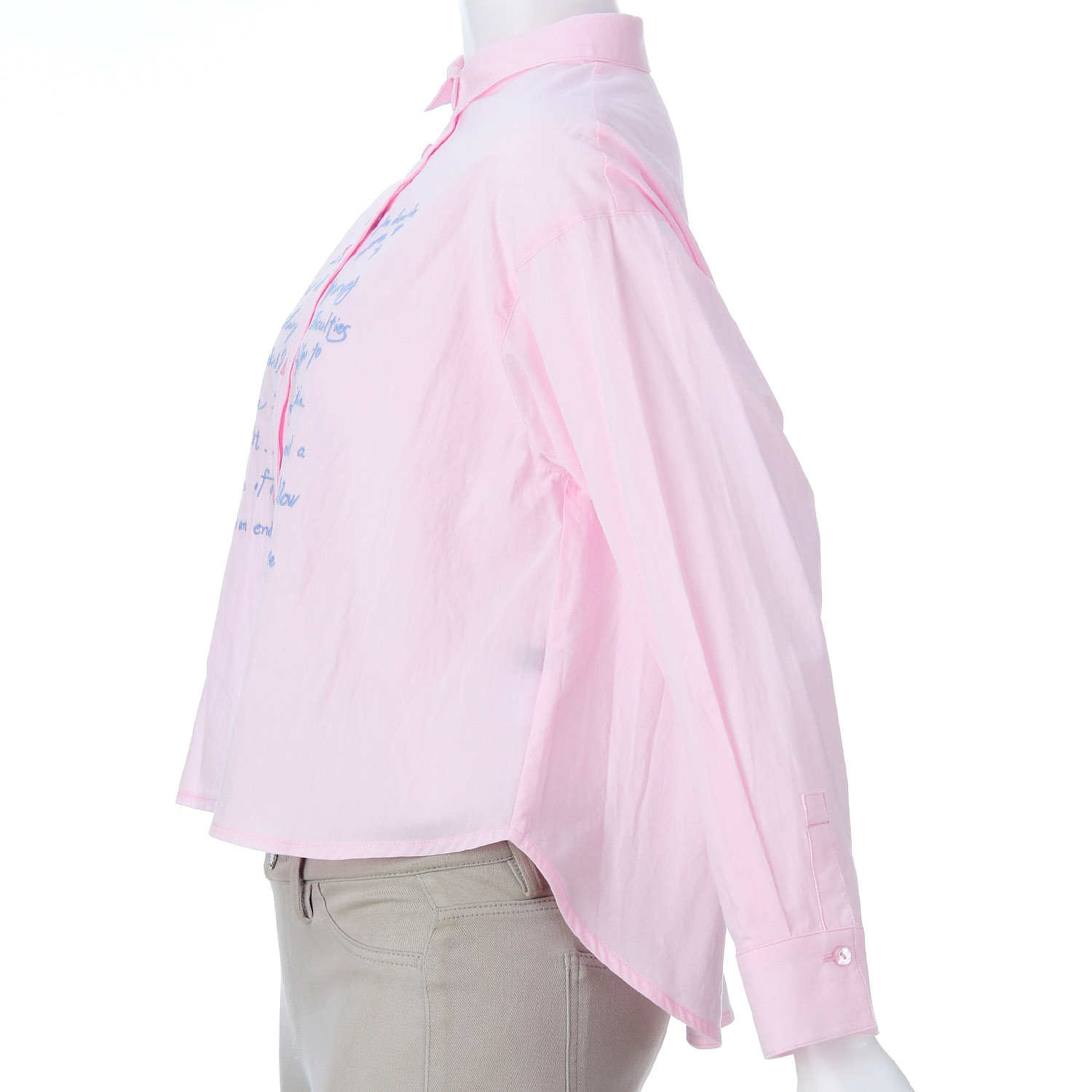 綿ワッシャーロゴ刺繍ブラウス - 画像5