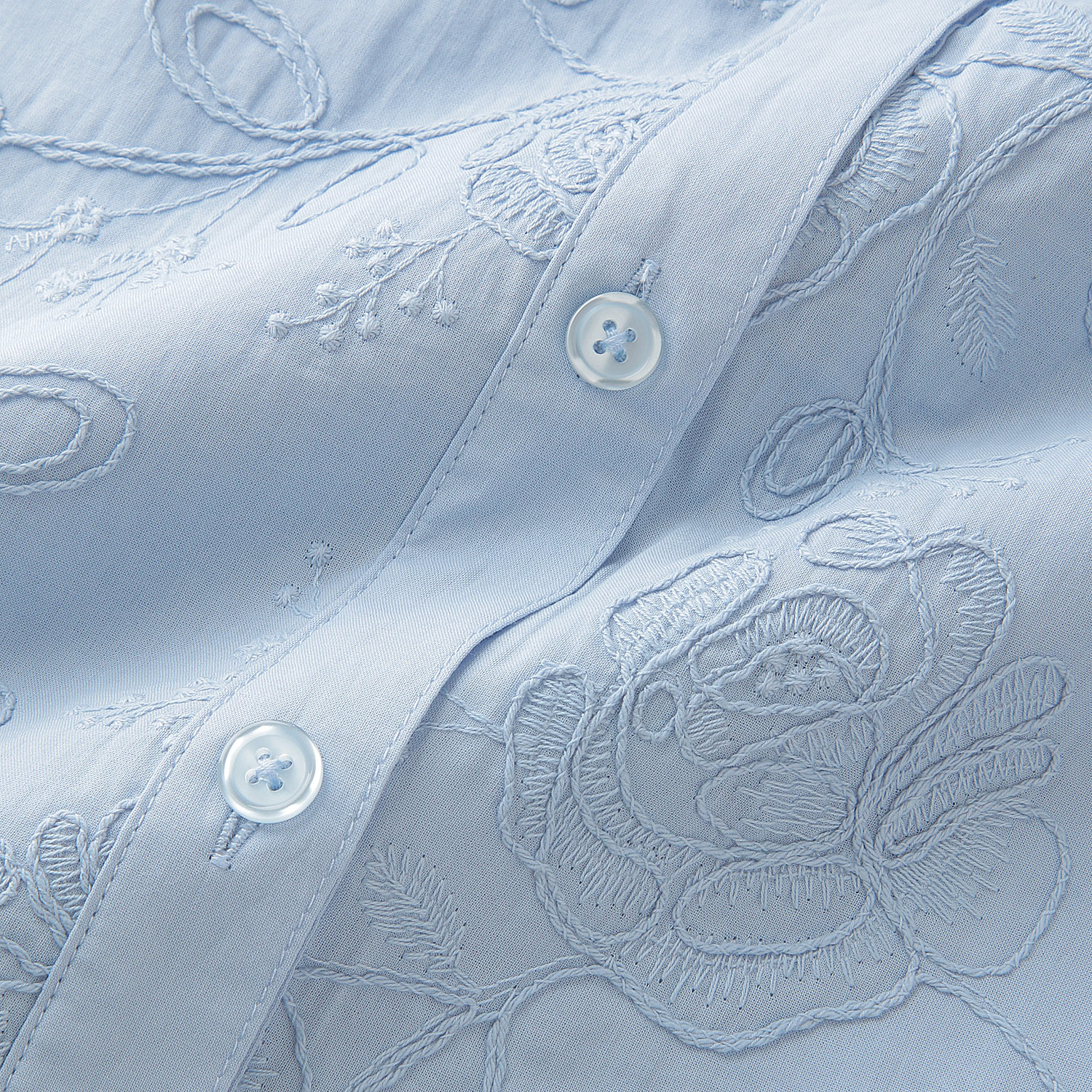 綿シフォンコード刺繍ブラウス - 画像7