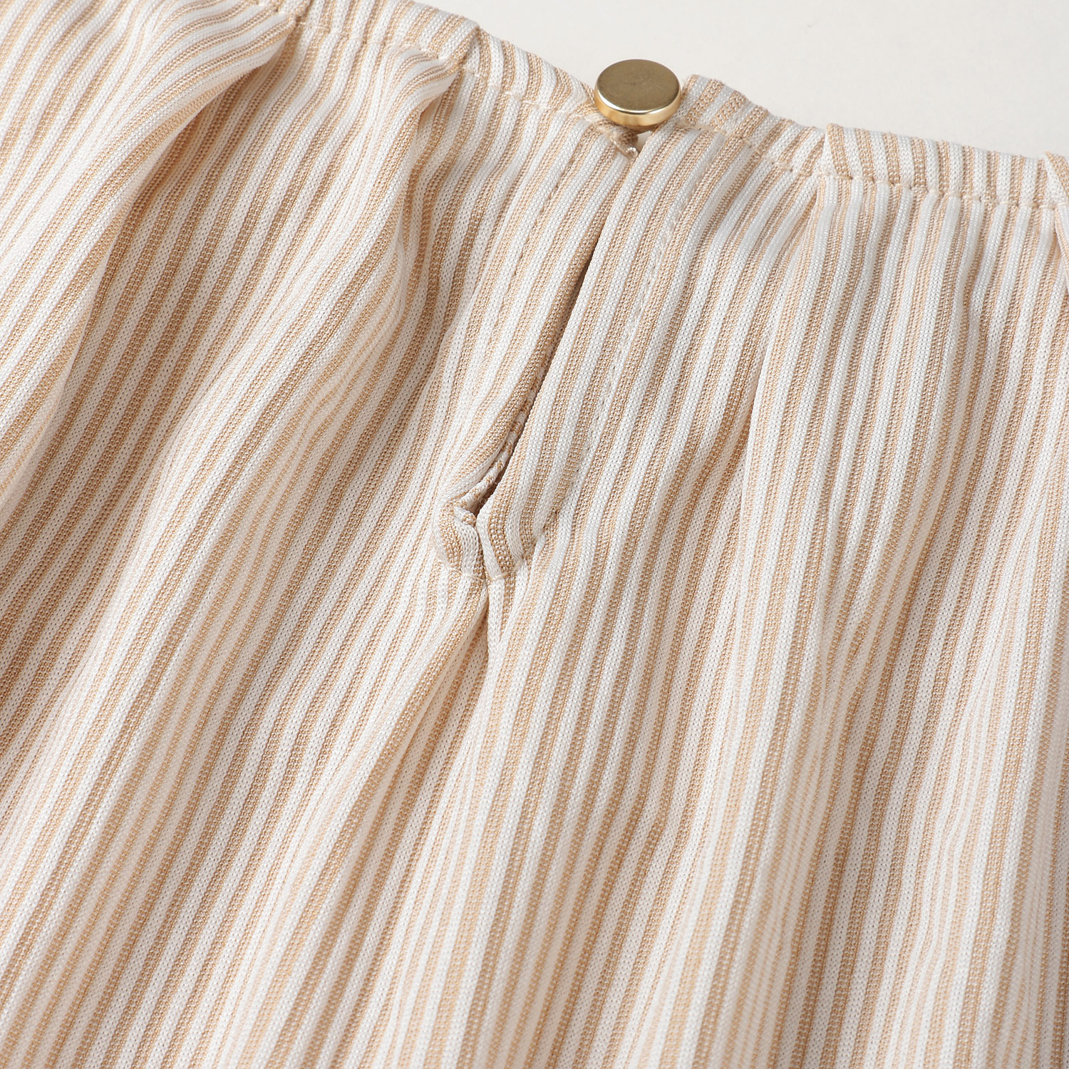 ストライプ柄袖タック七分プルオーバー - 画像4