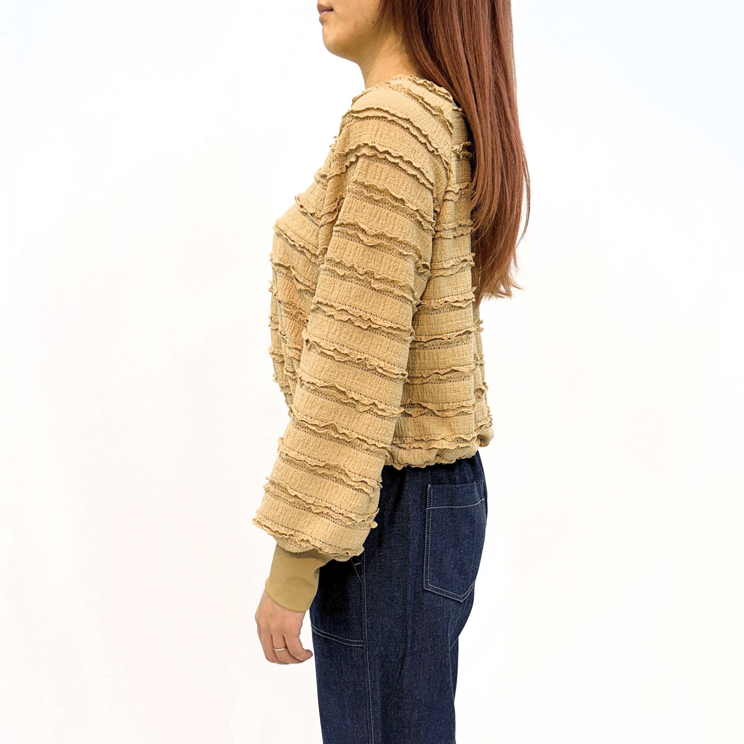 シャーリングフリルプルオーバー - 画像2