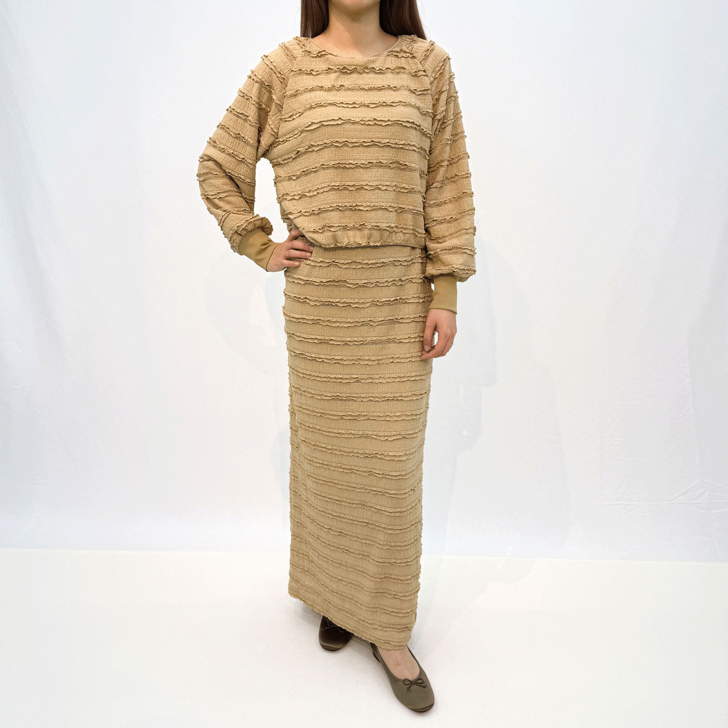 シャーリングフリルプルオーバー - 画像3