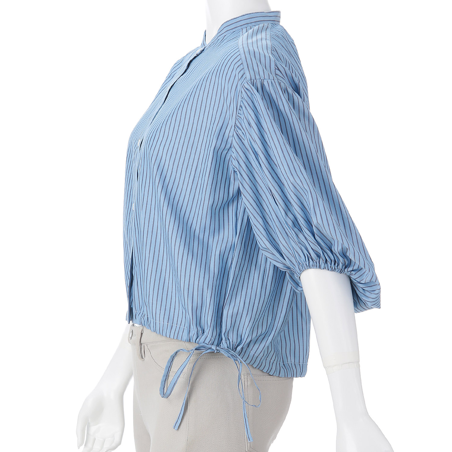 ストライプ柄ブラウス - 画像4