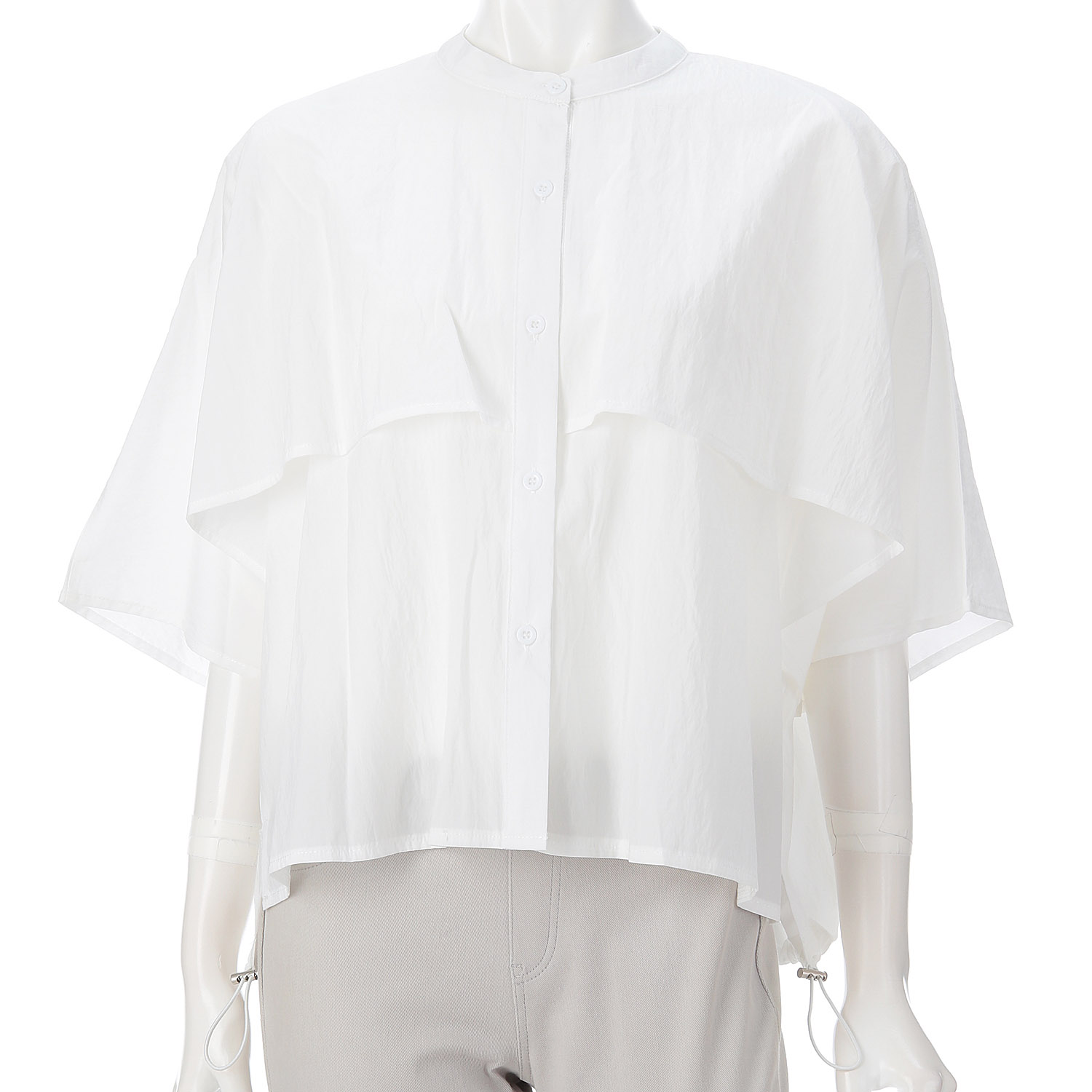 ケープ風デザインブラウス - 画像2