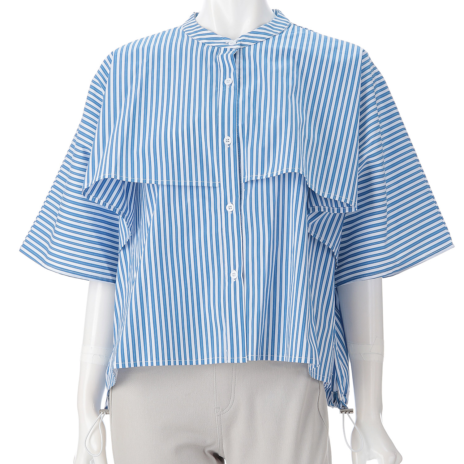 ケープ風デザインブラウス - 画像3