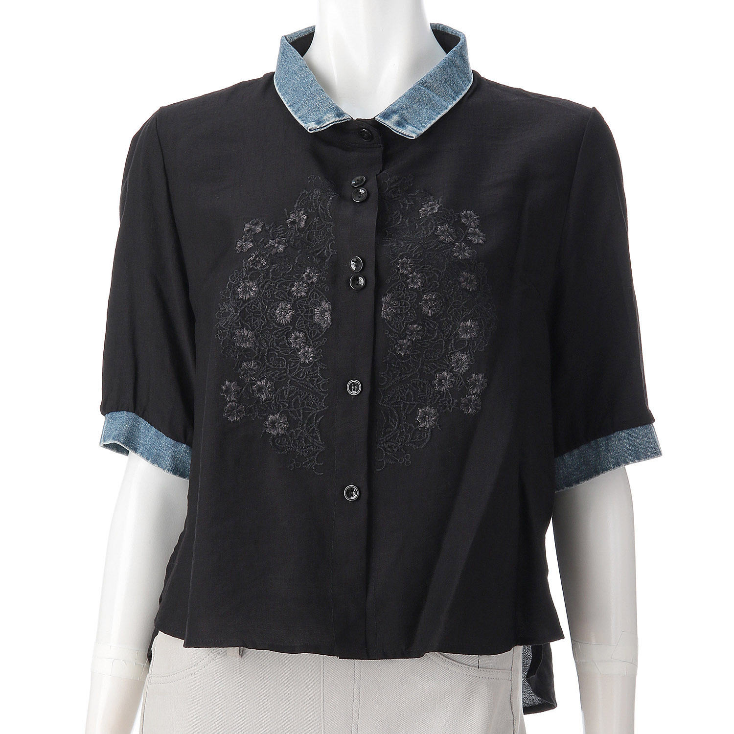 デニムカラーブラウス - 画像3