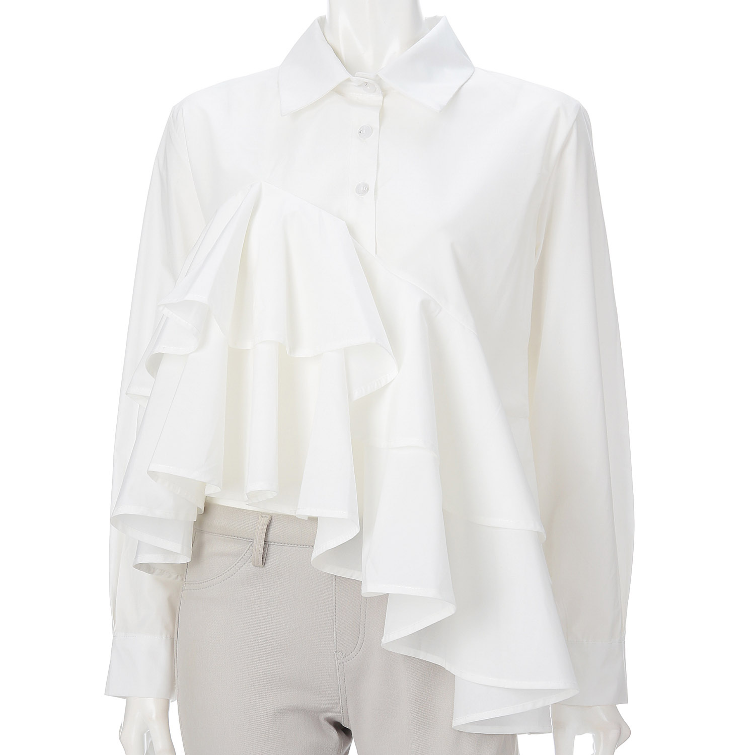 アシンメトリーデザインプルオーバー