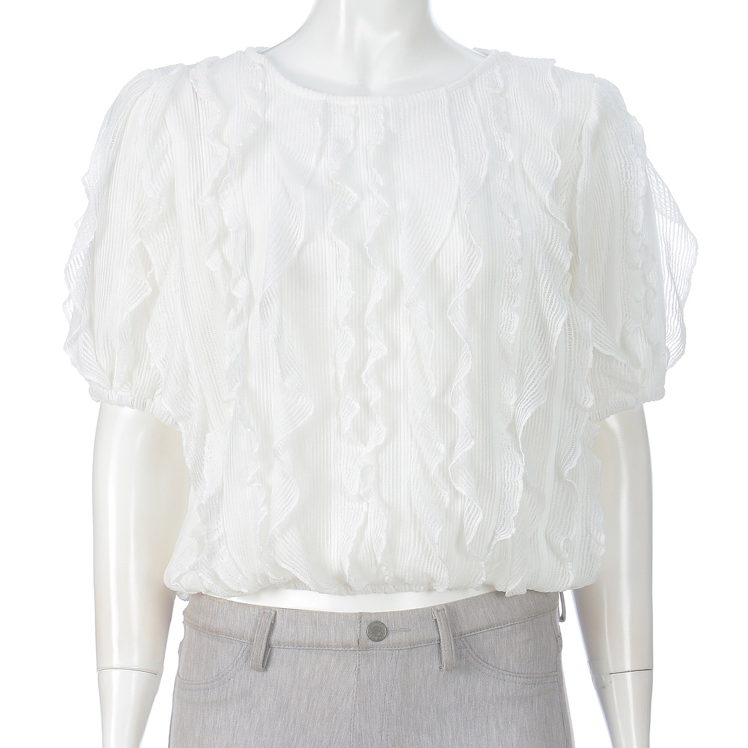 フリルデザインプルオーバー