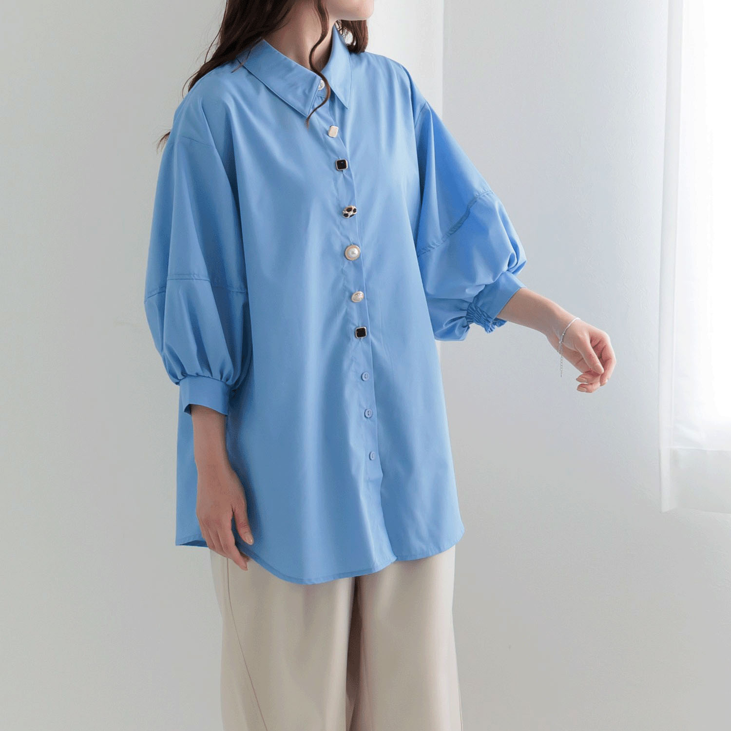 【my life】多釦ブラウス