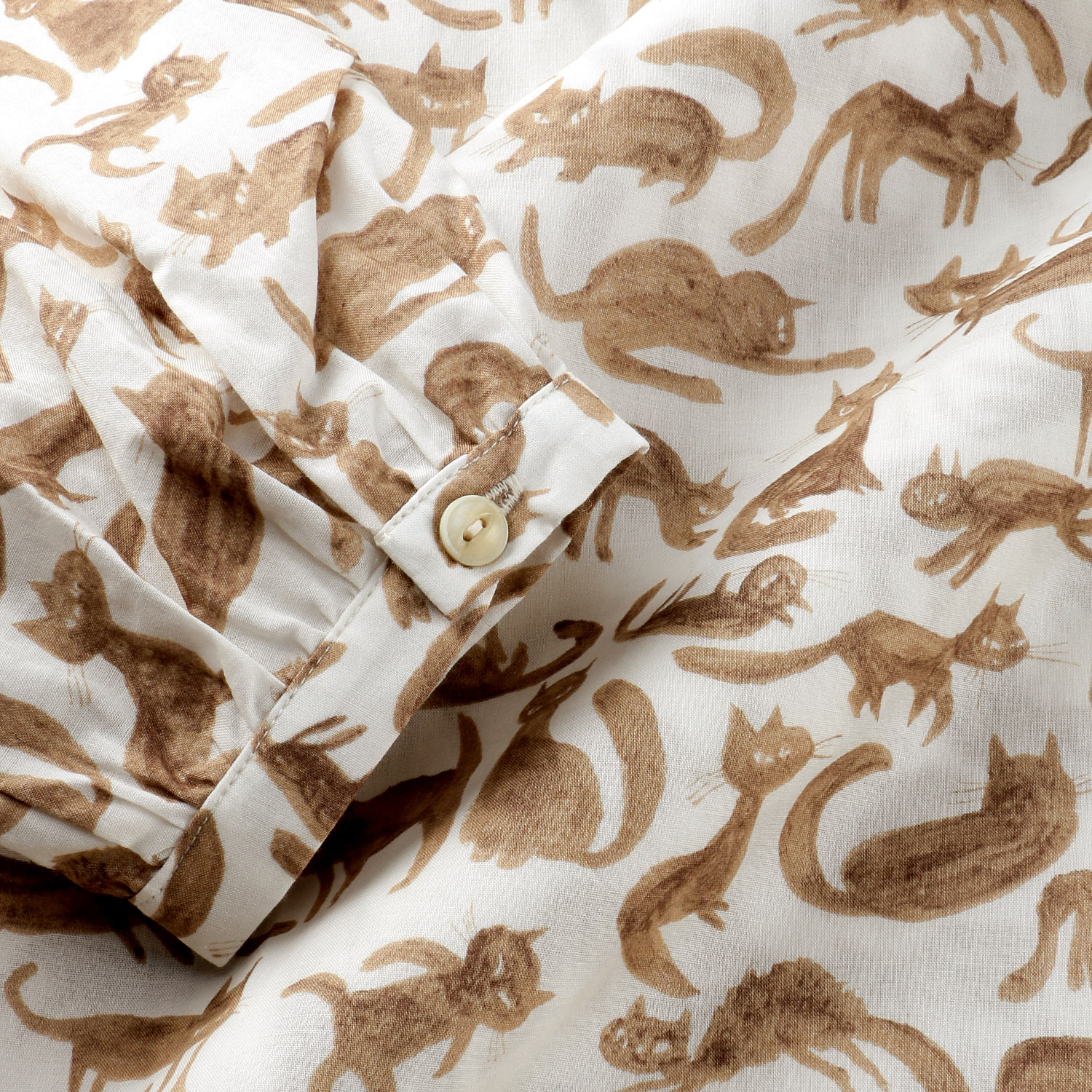 猫柄ギャザーブラウス - 画像5