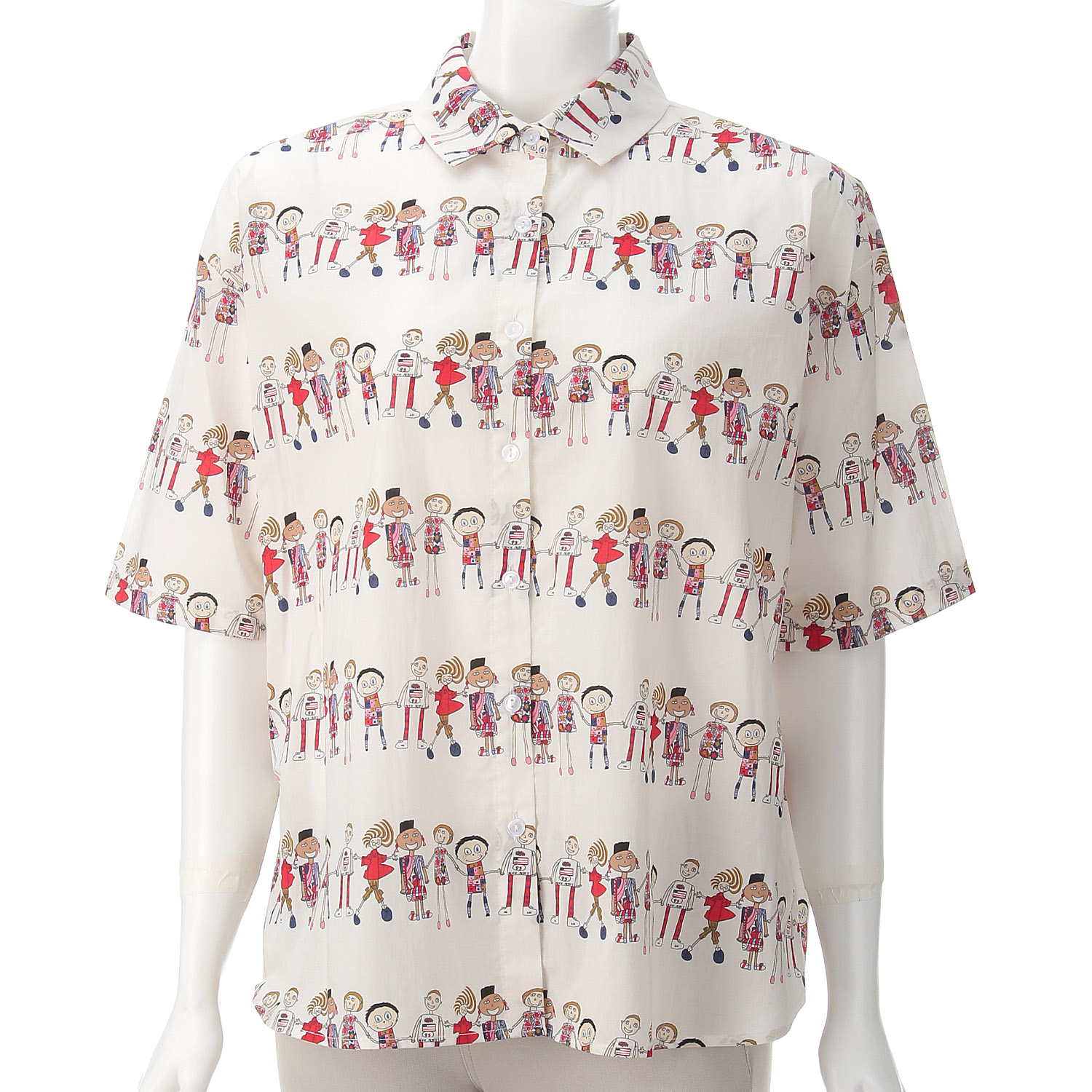 プリントブラウス - 画像1