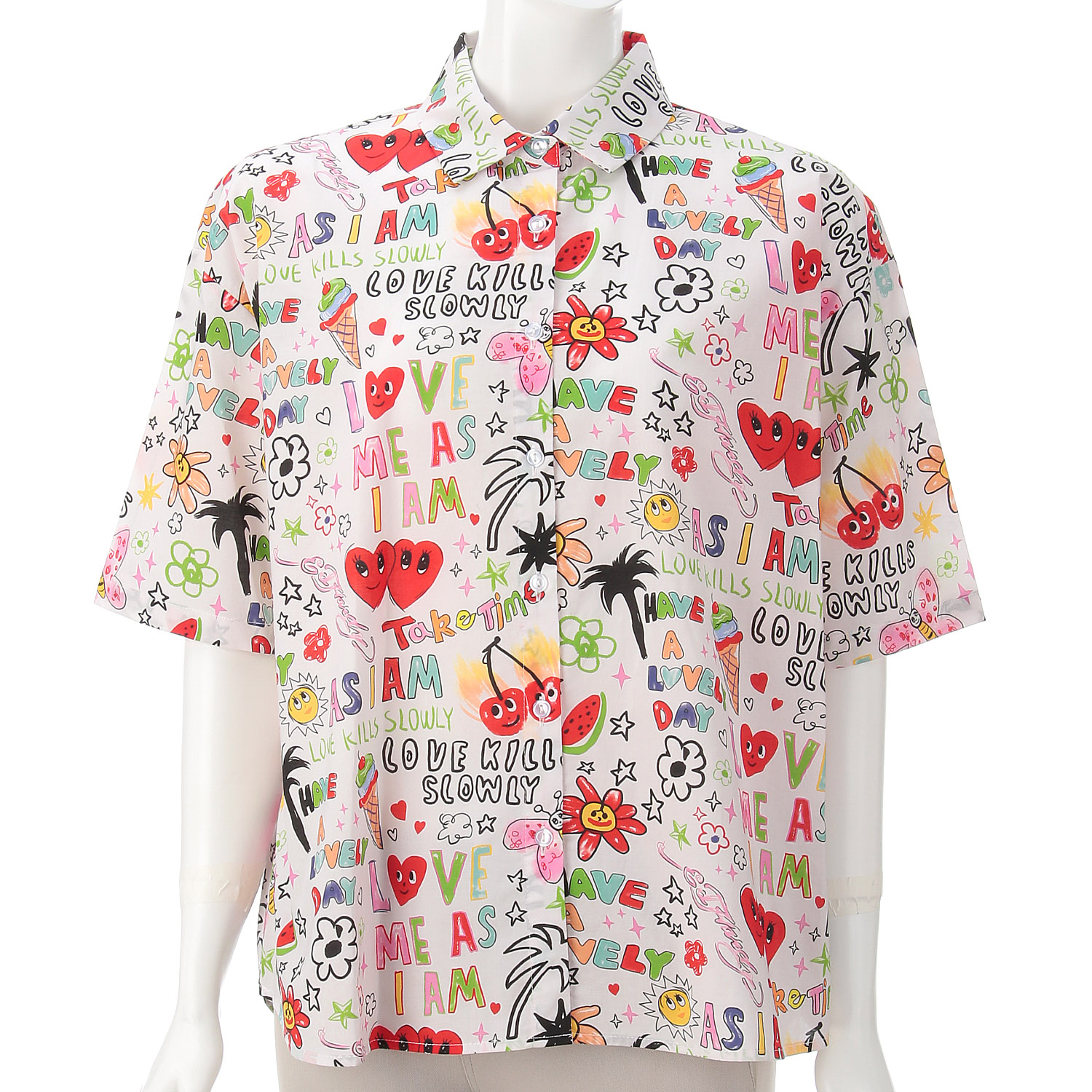 プリントブラウス - 画像1