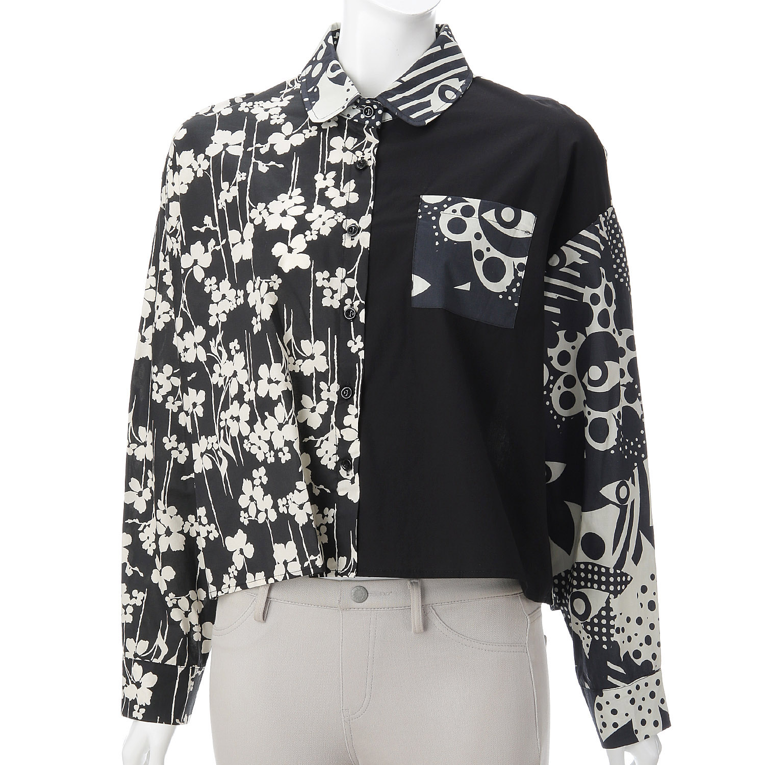 プリント切替ブラウス - 画像2