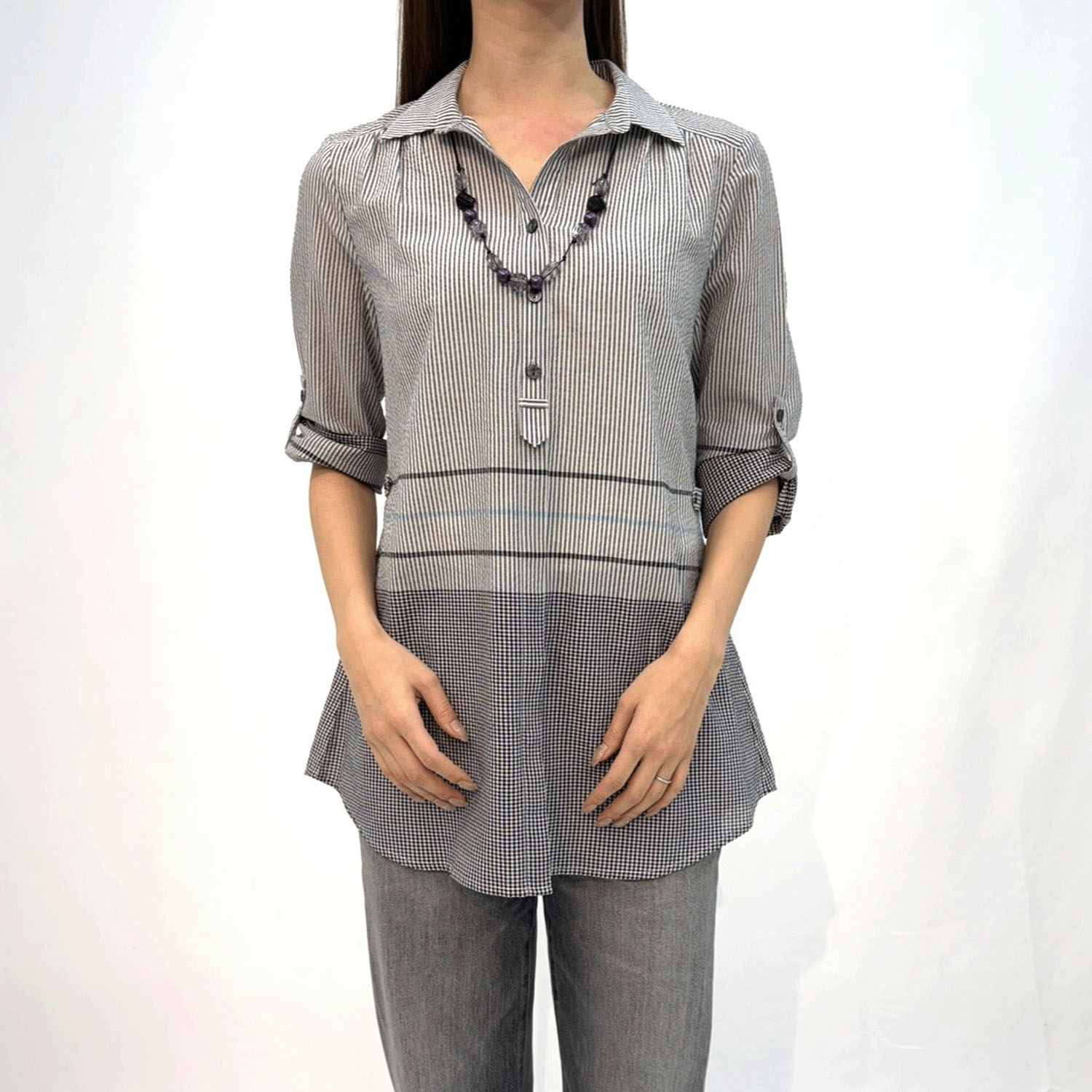 UVパネル柄ネックレス付きチュニック - 画像2