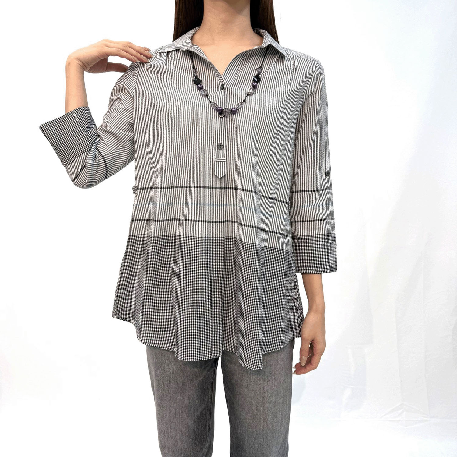 UVパネル柄ネックレス付きチュニック - 画像12