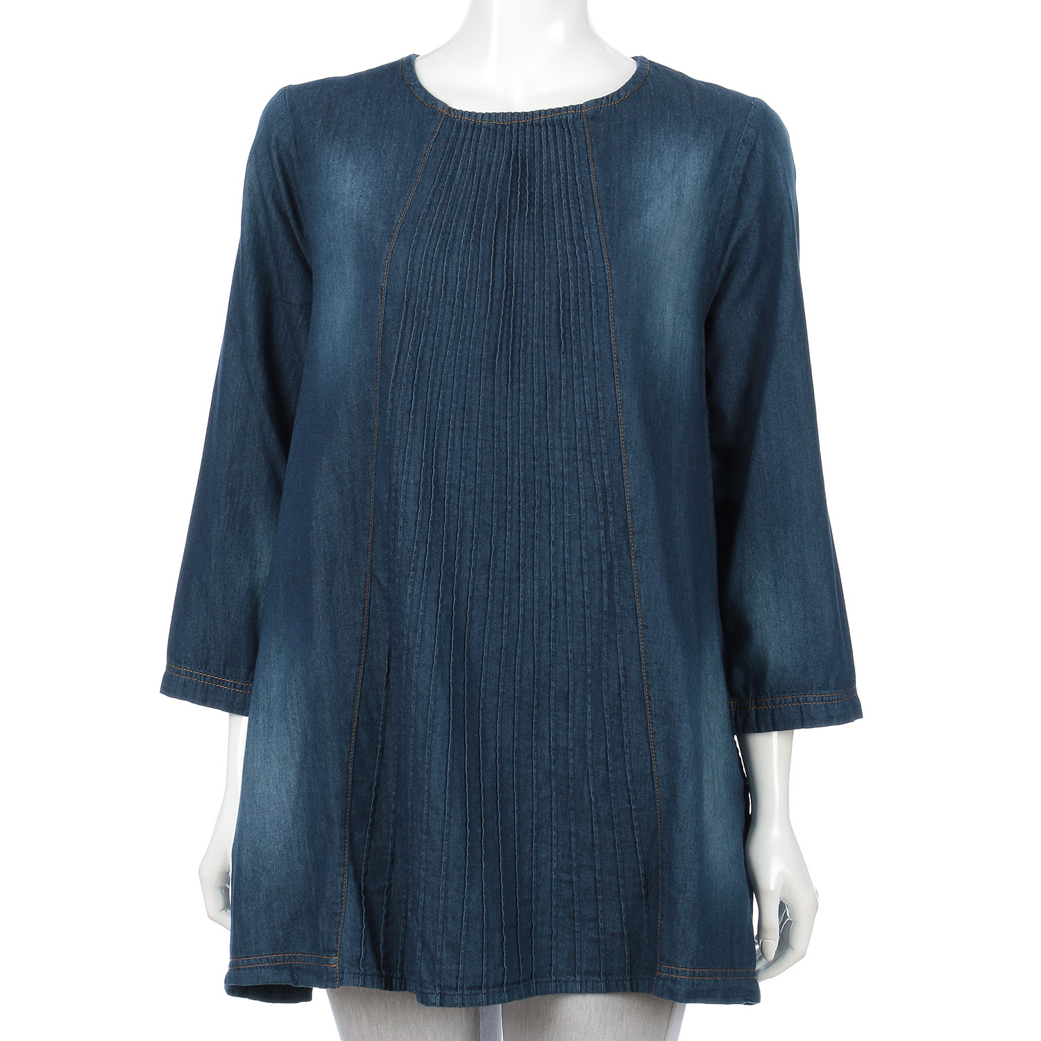 デニムピンタックチュニック - 画像4