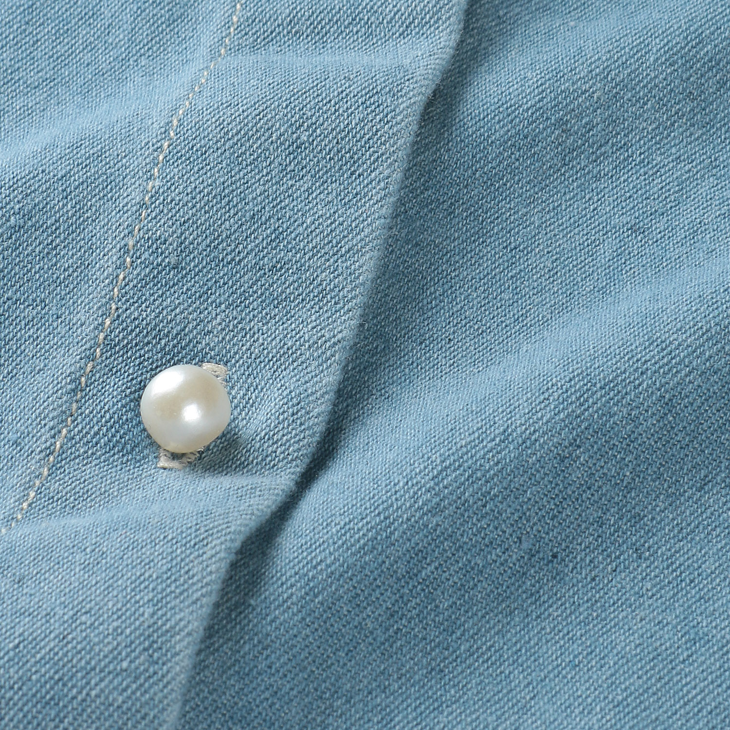 裾フリルデニムブラウス - 画像5